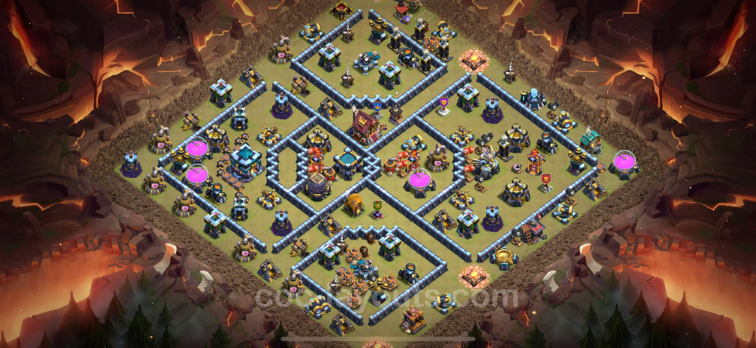 Top War Base TH13 with Link, Hybrid - Anti 2 Stars CWL Plan - Clash of Clans - (#229) — Війна BH13