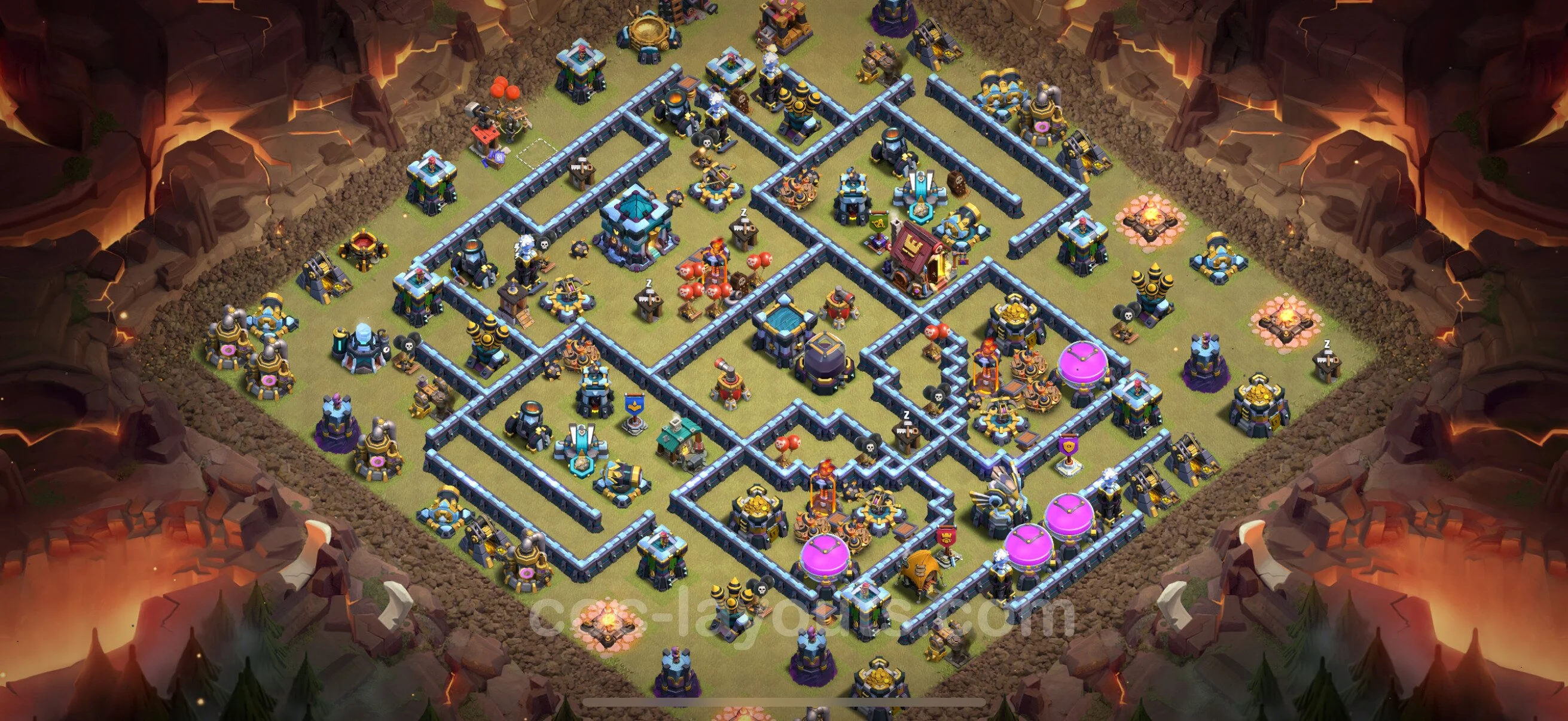Top War Base TH13 with Link, Anti 3 Stars - Max Levels CWL Plan - Clash of Clans - (#233) — War BH13
