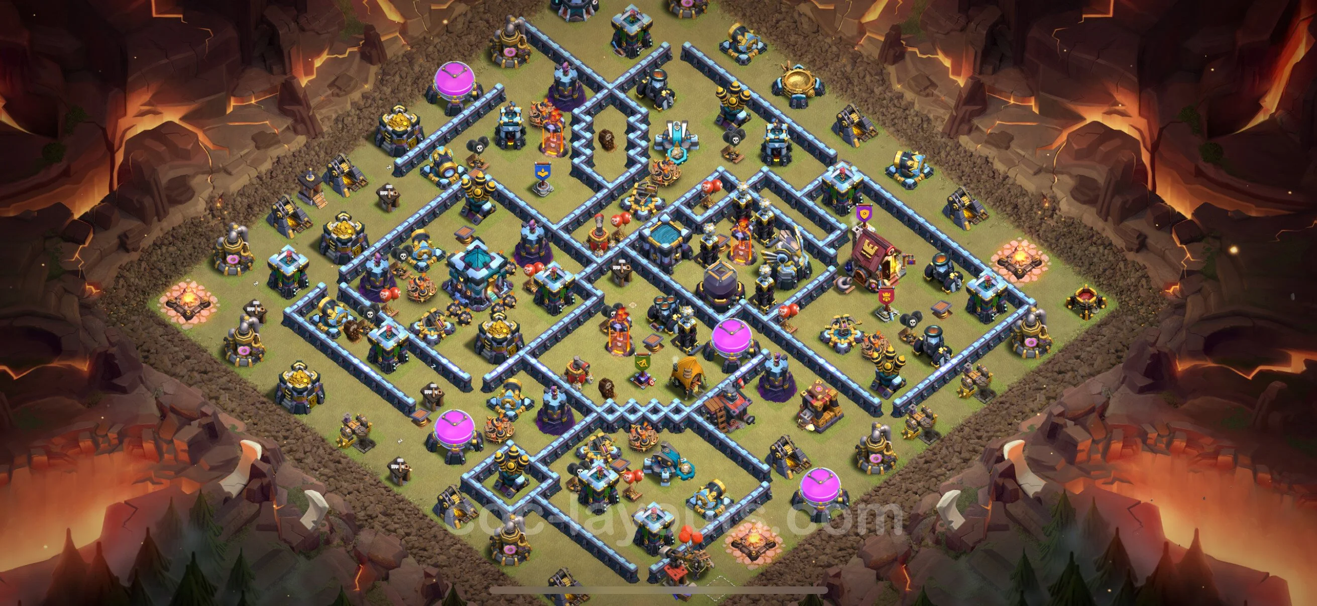 Top War Base TH13 with Link, Anti Everything - Anti 2 Stars CWL Plan - Clash of Clans - (#234) — Guerra BH13