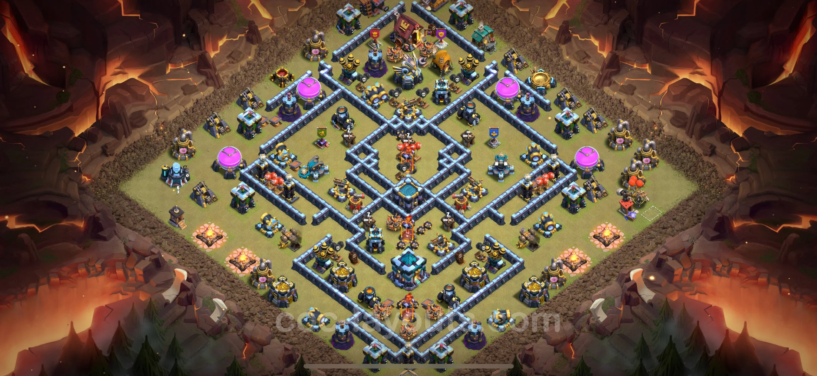 Top War Base TH13 with Link, Legend League - Anti 2 Stars CWL Plan - Clash of Clans - (#237) — Guerre BH13