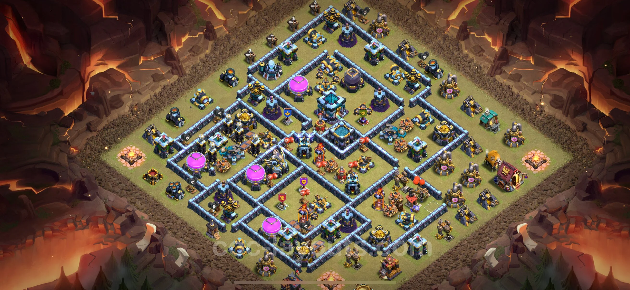 Top War Base TH13 with Link, Hybrid - Anti 3 Stars CWL Plan - Clash of Clans - (#241) — Война BH13