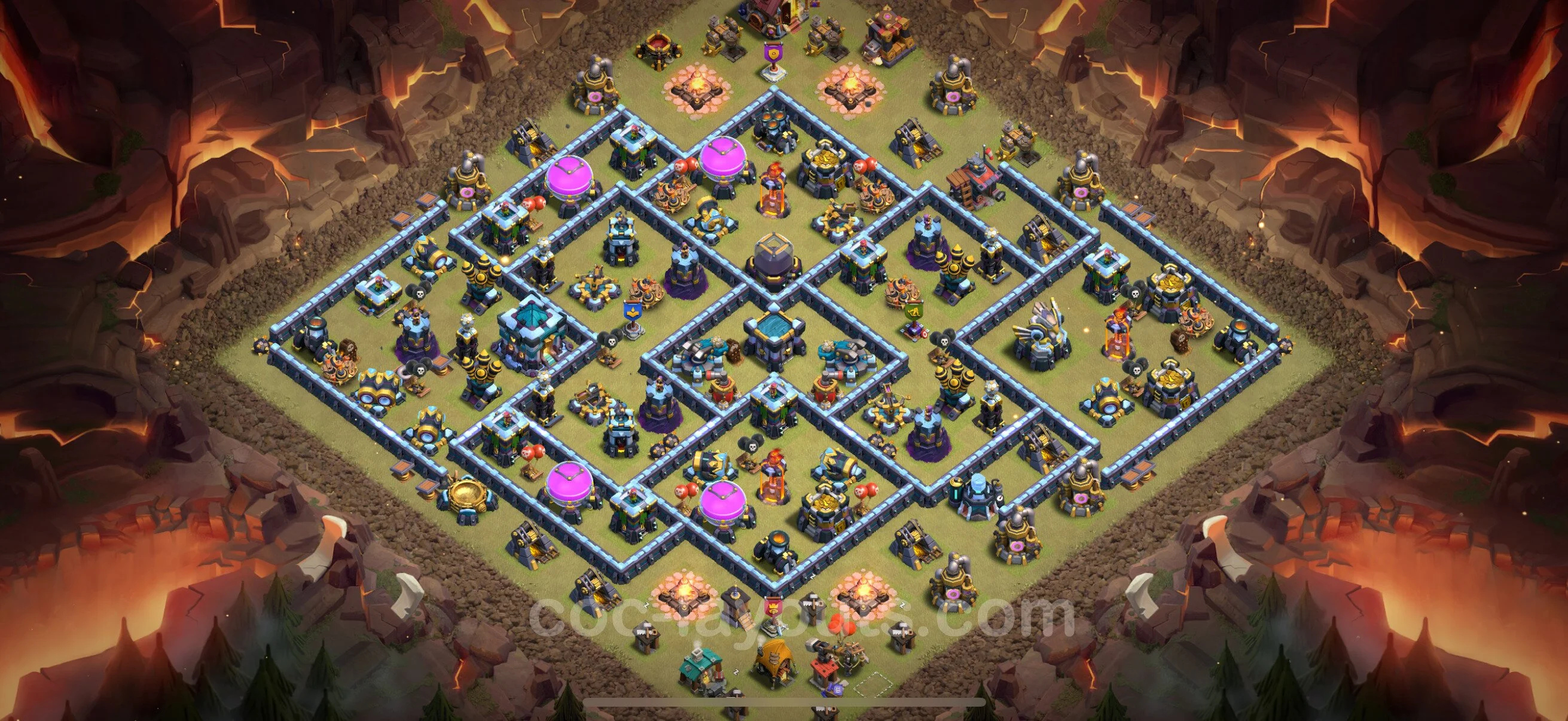 Top War Base TH13 with Link, Anti Air / Electro Dragon - CWL Defence Plan - Clash of Clans - (#243) — Savaş BH13