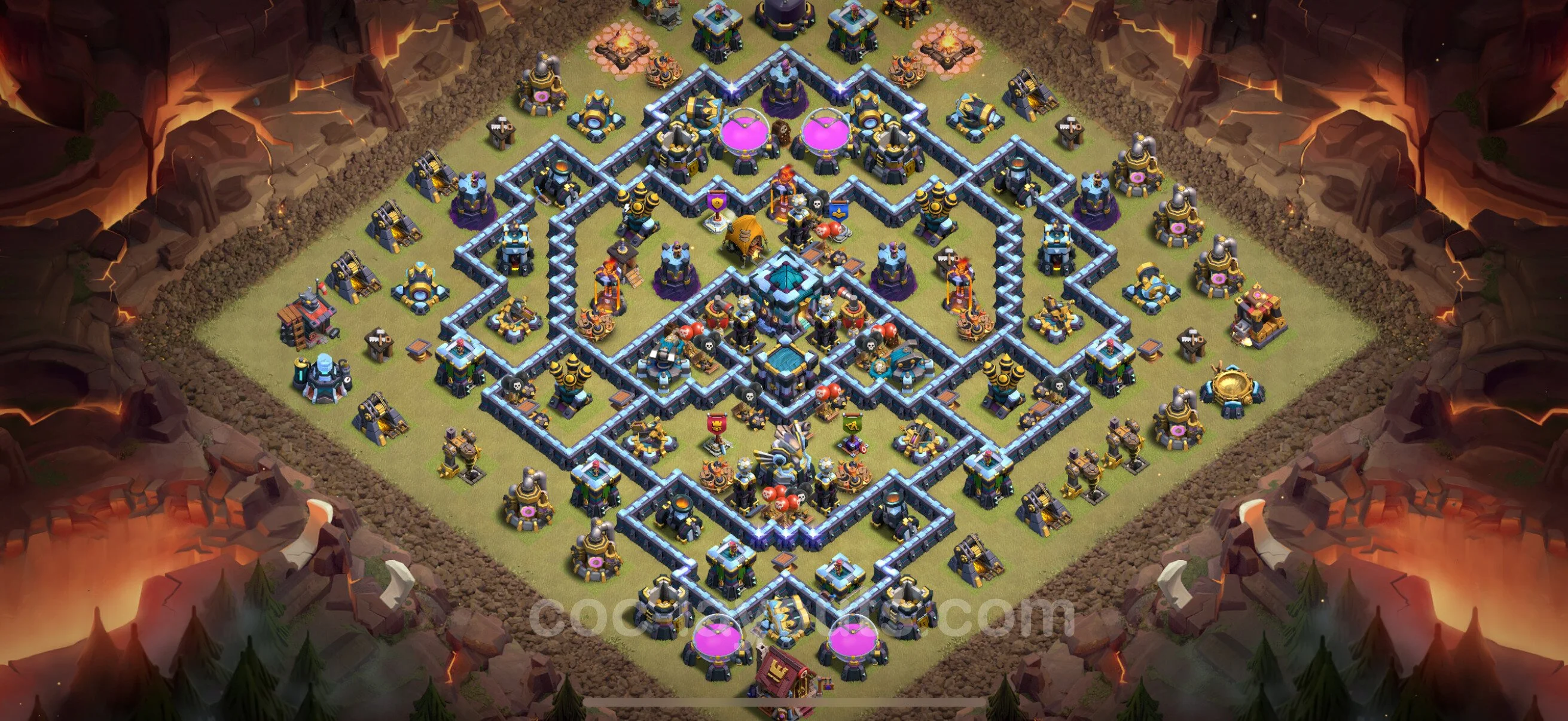 Top War Base TH13 with Link - Anti 3 Stars CWL Plan - Clash of Clans - (#248) — Krieg BH13