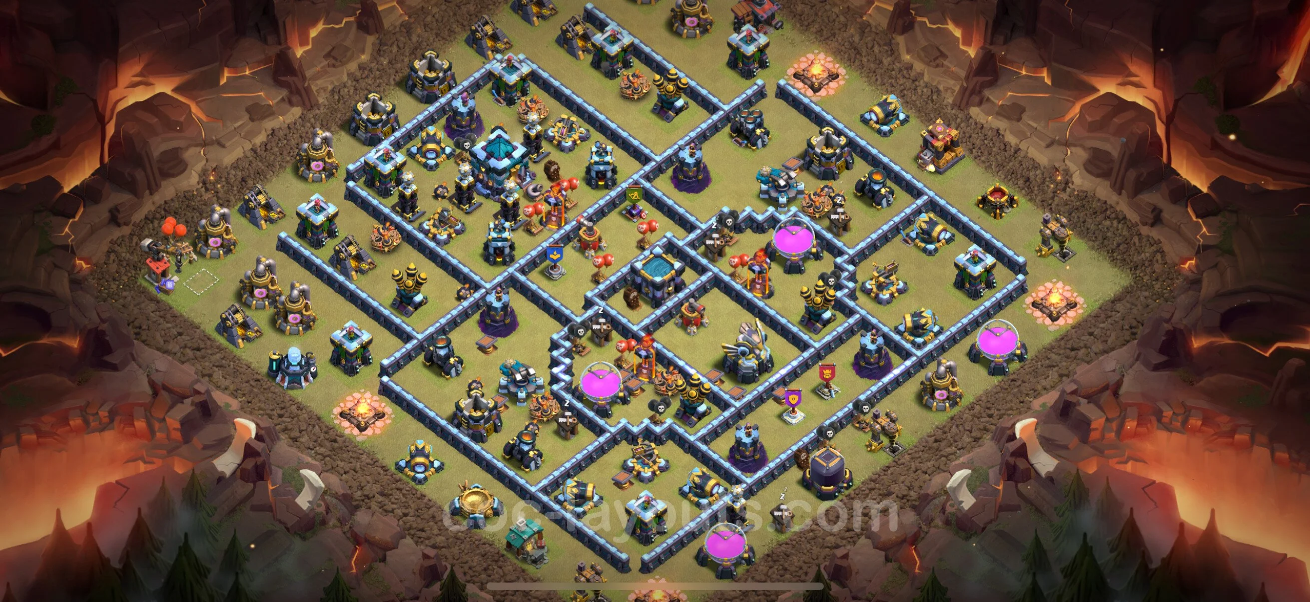 Top War Base TH13 with Link, Anti Everything - Anti 3 Stars CWL Plan - Clash of Clans - (#250) — Oorlog BH13