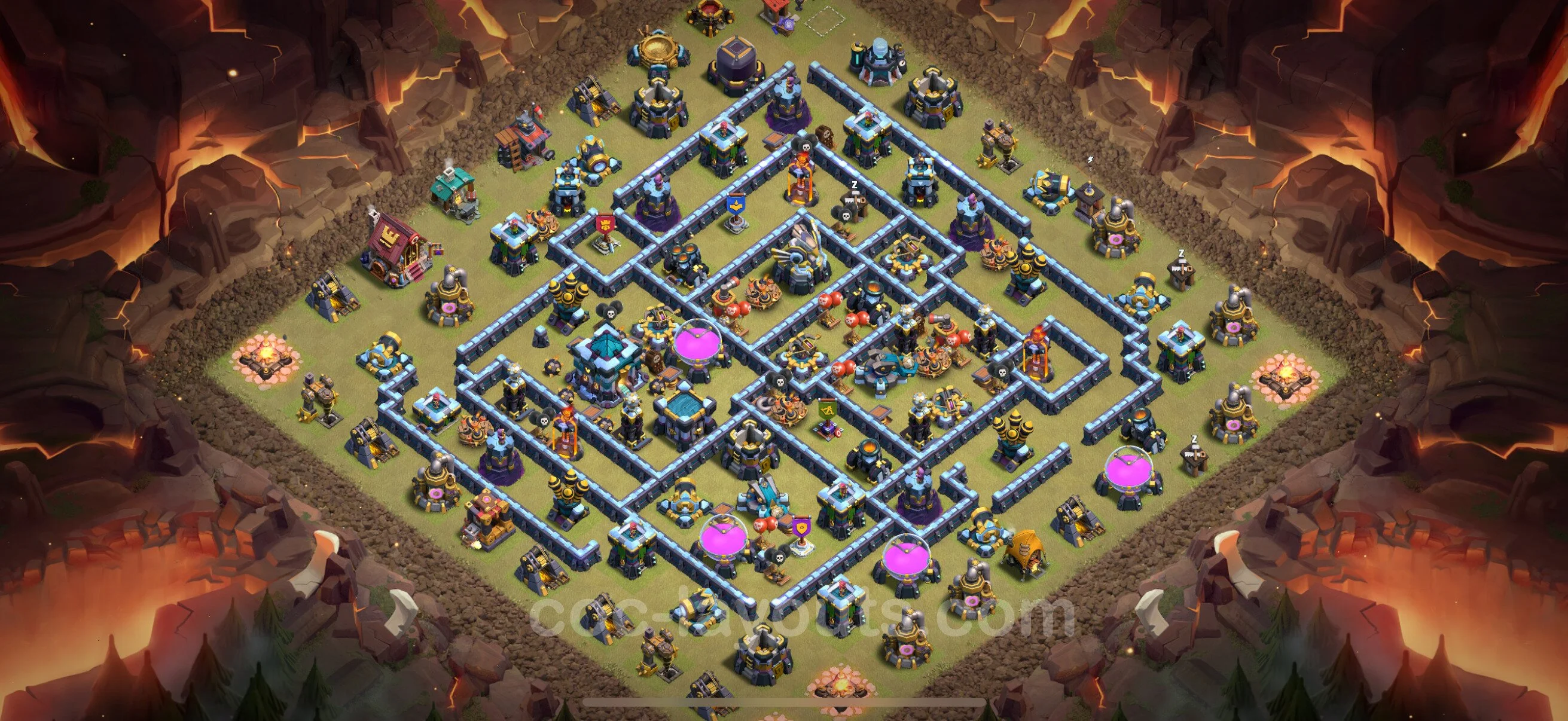 Top War Base TH13 with Link - Max Levels CWL Plan - Clash of Clans - (#251) — War BH13