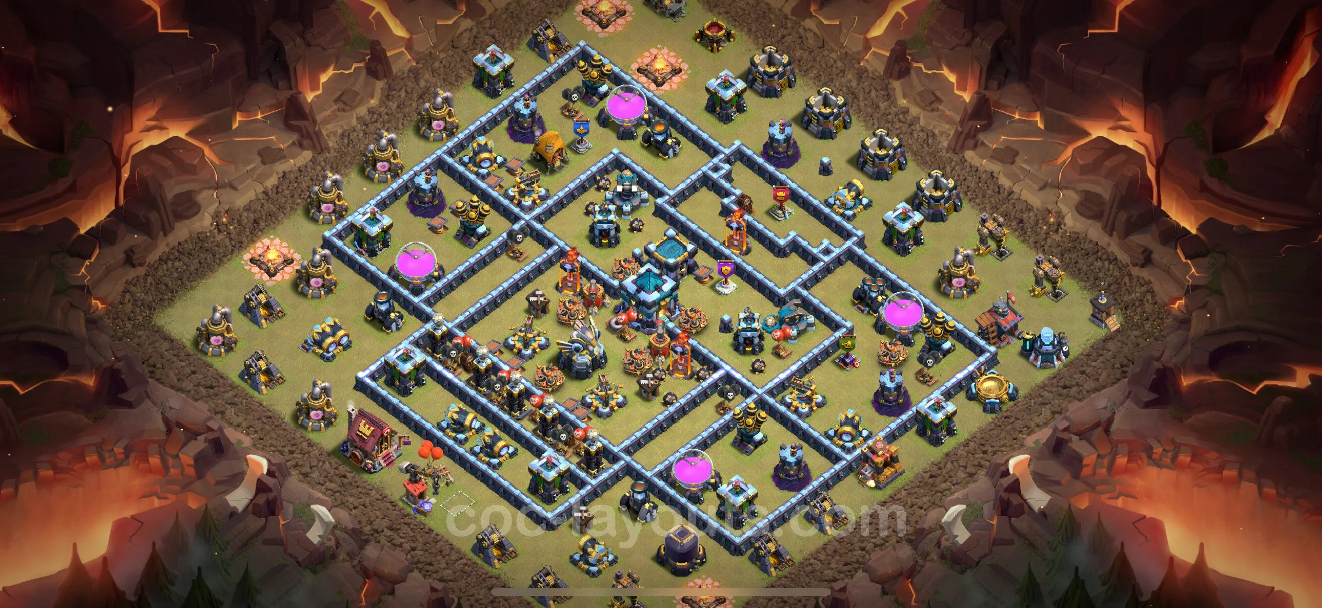 Top War Base TH13 with Link, Anti Everything - CWL Defence Plan - Clash of Clans - (#252) — War BH13