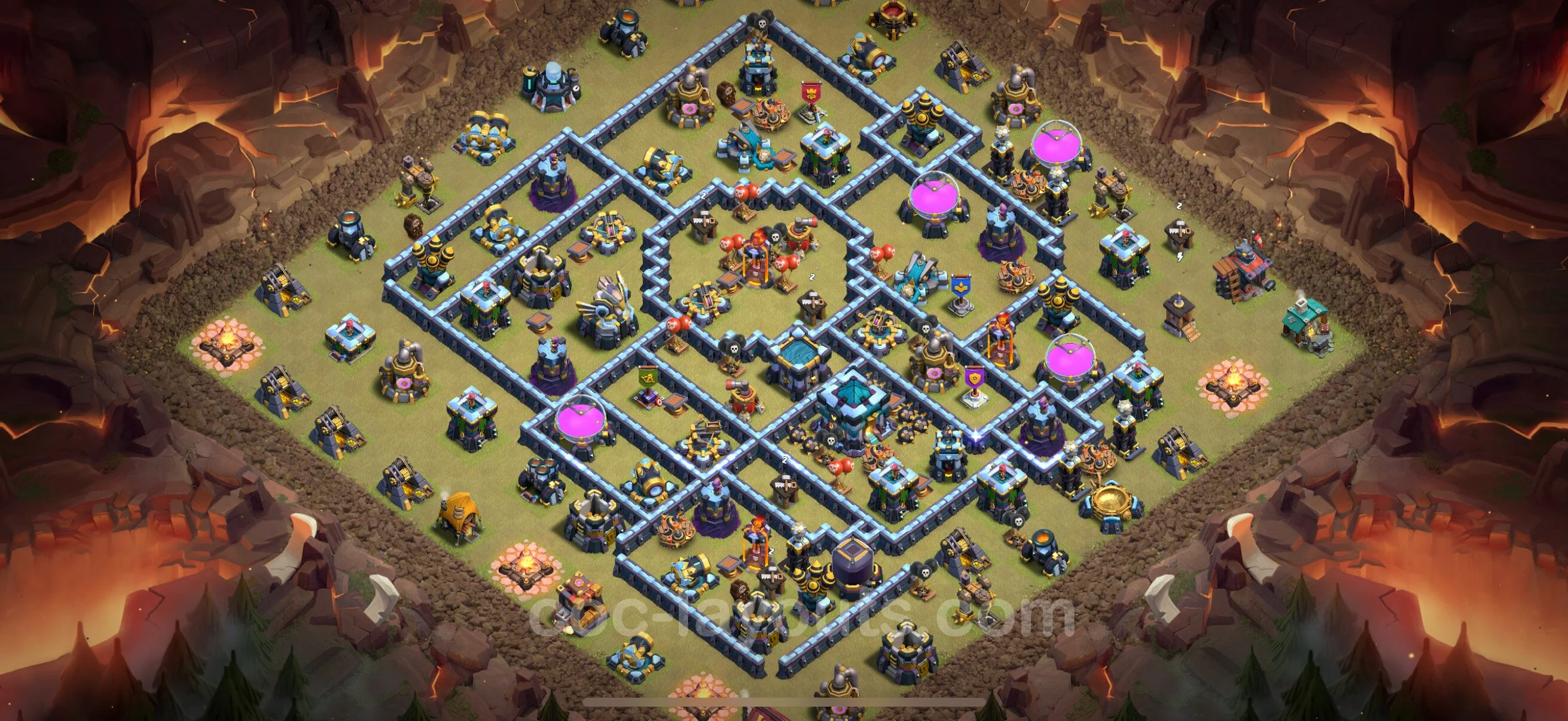 Top War Base TH13 with Link - Anti 3 Stars CWL Plan - Clash of Clans - (#254) — Krieg BH13
