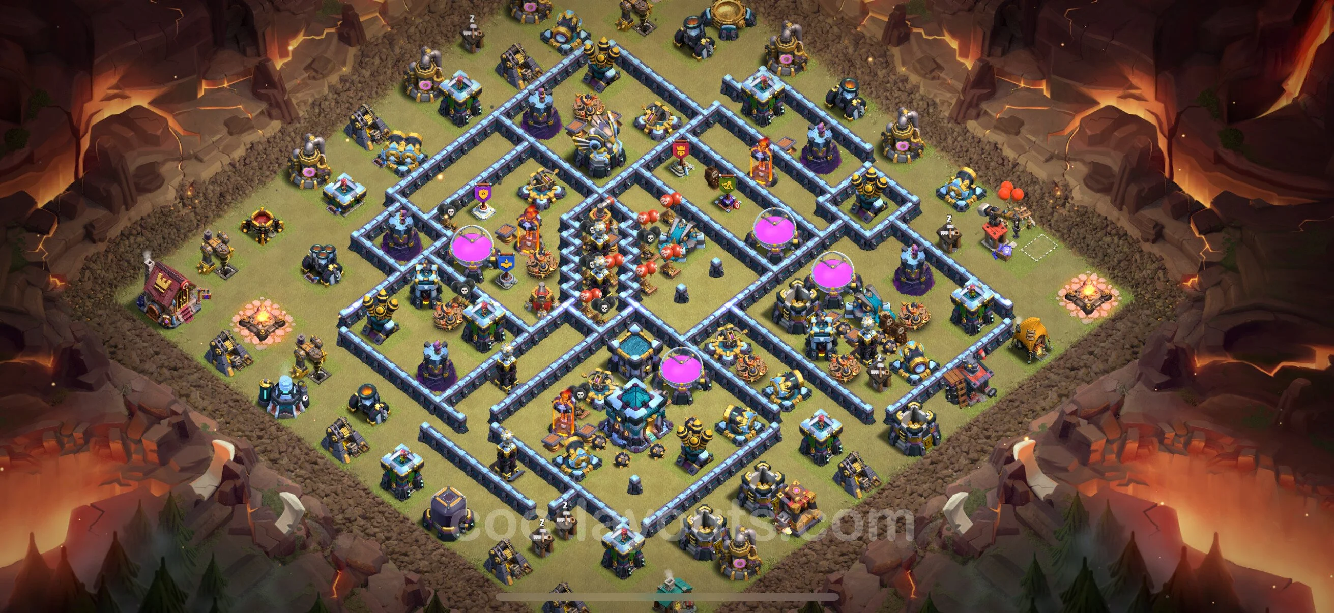 Top War Base TH13 with Link, Anti Everything - Max Levels CWL Plan - Clash of Clans - (#255) — Война BH13