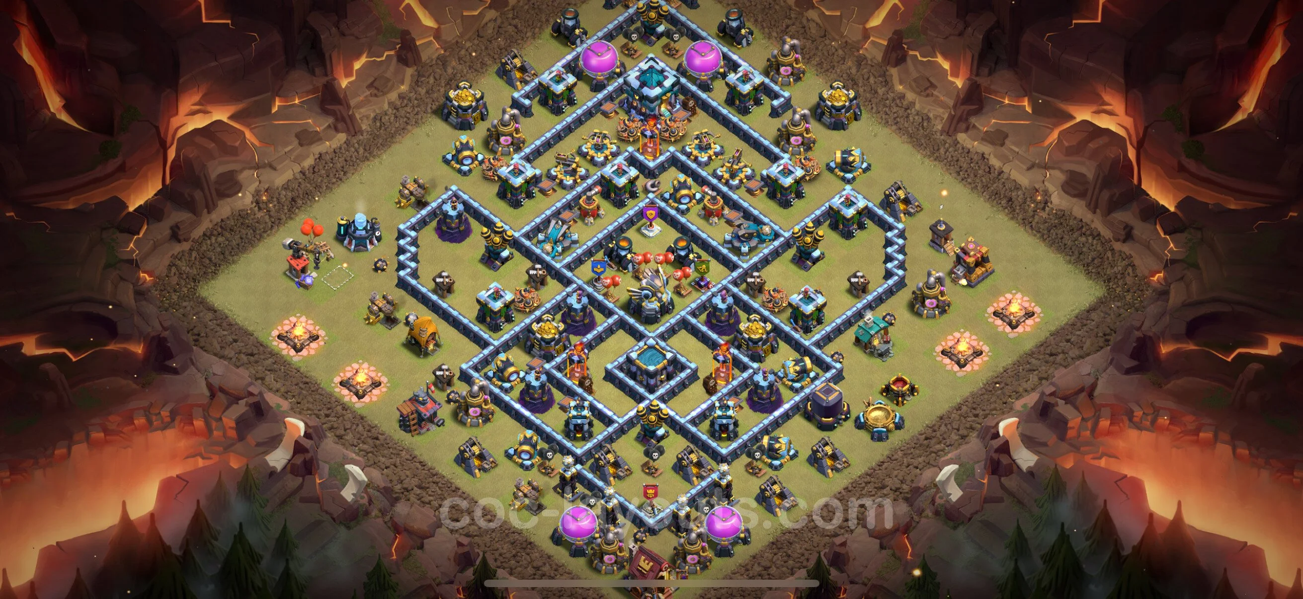 Top War Base TH13 with Link, Anti Everything - CWL Defence Plan - Clash of Clans - (#256) — Krieg BH13