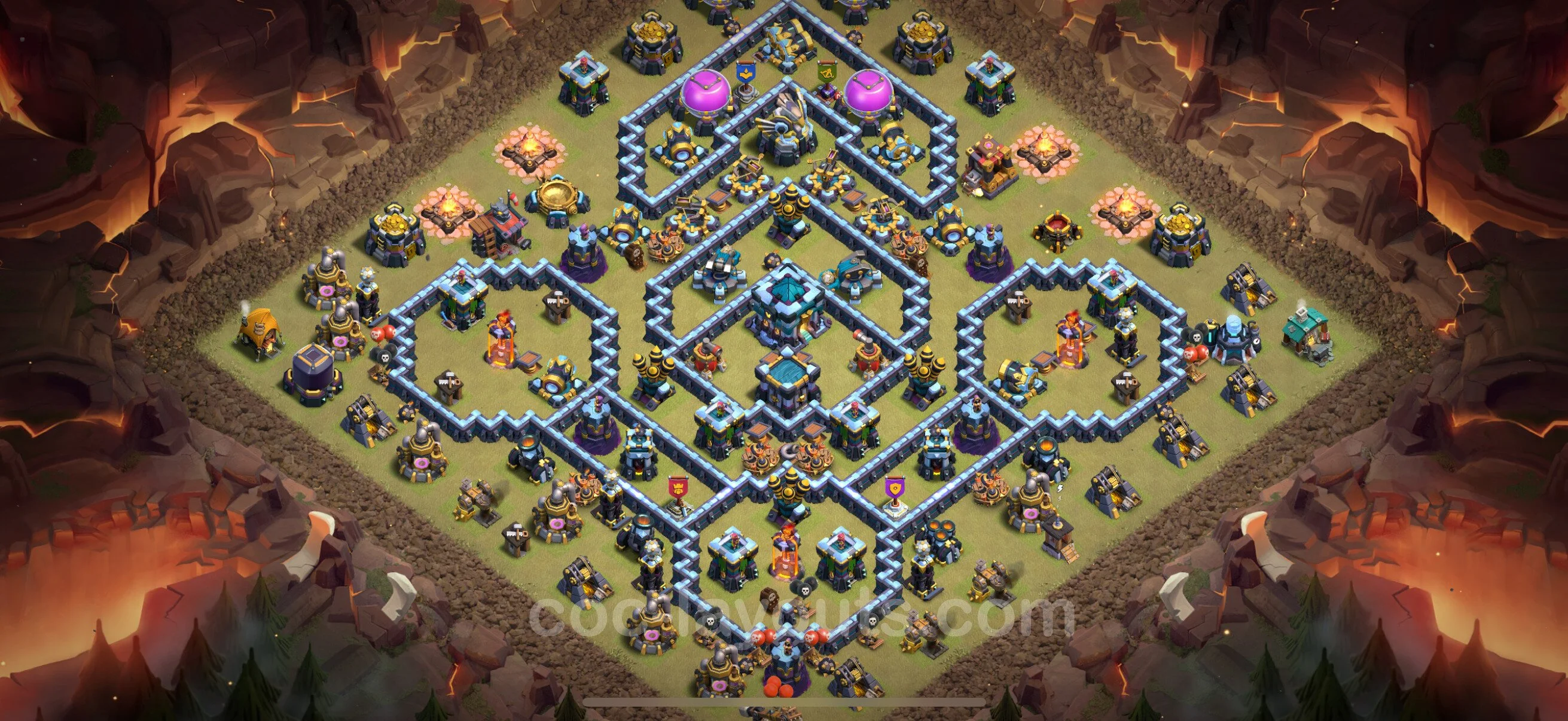 Top War Base TH13 with Link, Anti Air / Electro Dragon - Anti 2 Stars CWL Plan - Clash of Clans - (#257) — Oorlog BH13
