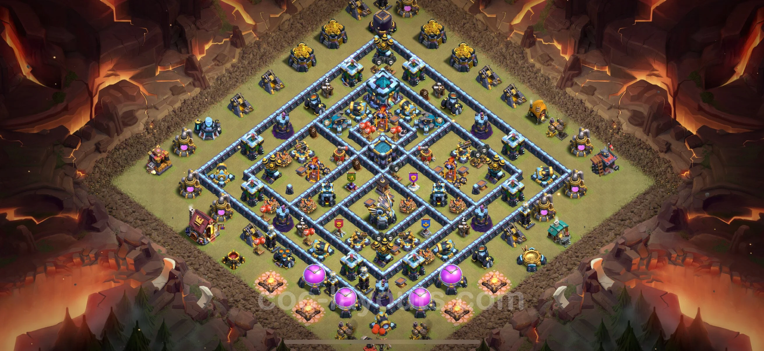 Top War Base TH13 with Link, Anti Air / Electro Dragon - CWL Defence Plan - Clash of Clans - (#258) — वॉर BH13