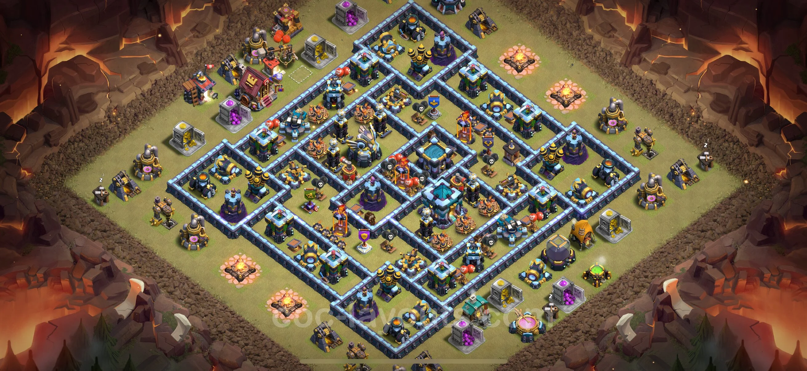 Top War Base TH13 with Link - CWL Defence Plan - Clash of Clans - (#266) — Oorlog BH13