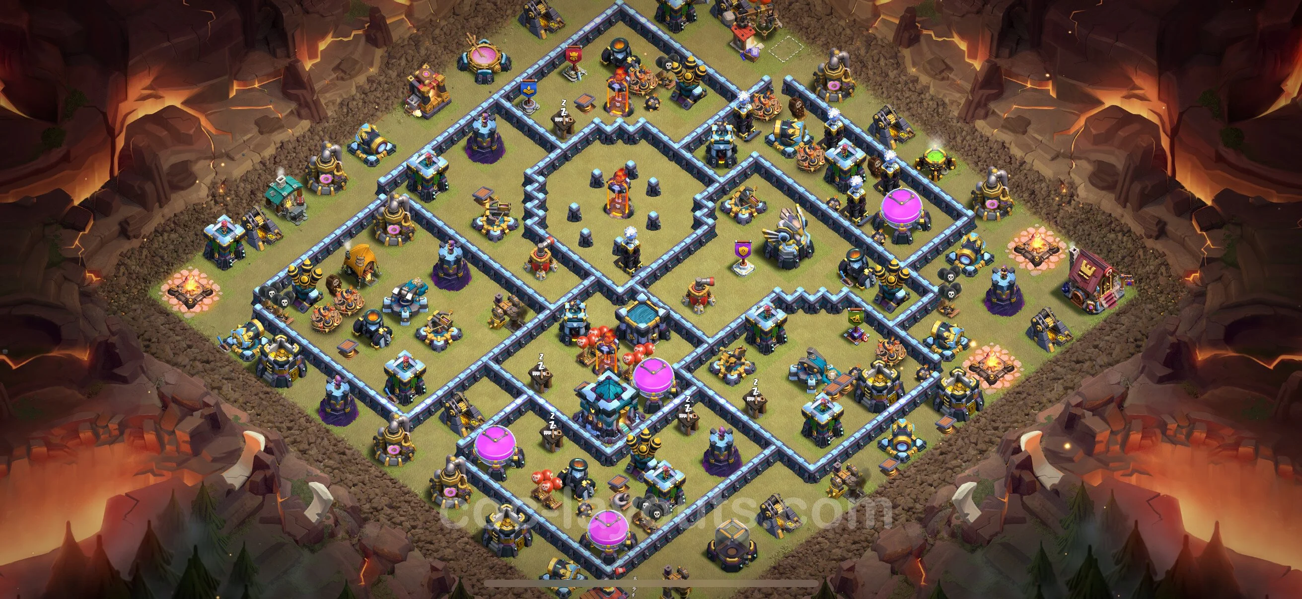 Top War Base TH13 with Link - Anti 3 Stars CWL Plan - Clash of Clans - (#268) — Guerra BH13