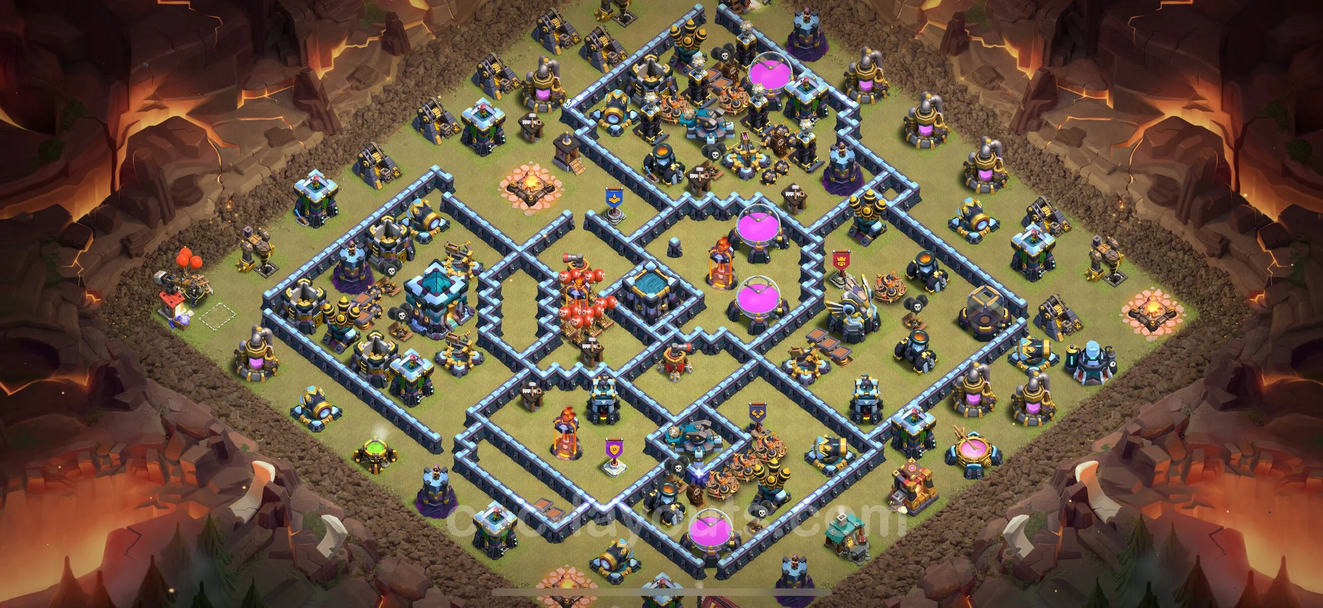 Top War Base TH13 with Link - Anti 3 Stars CWL Plan - Clash of Clans - (#271) — War BH13
