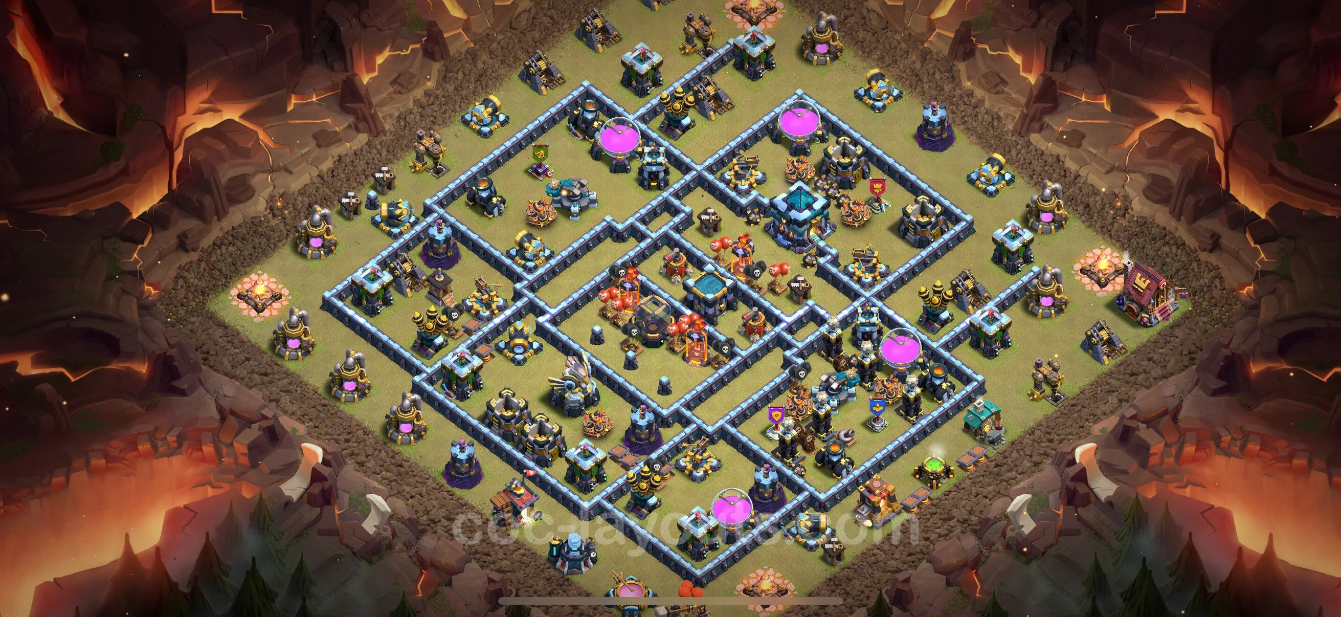 Top War Base TH13 with Link, Hybrid - Anti 3 Stars CWL Plan - Clash of Clans - (#274) — Война BH13