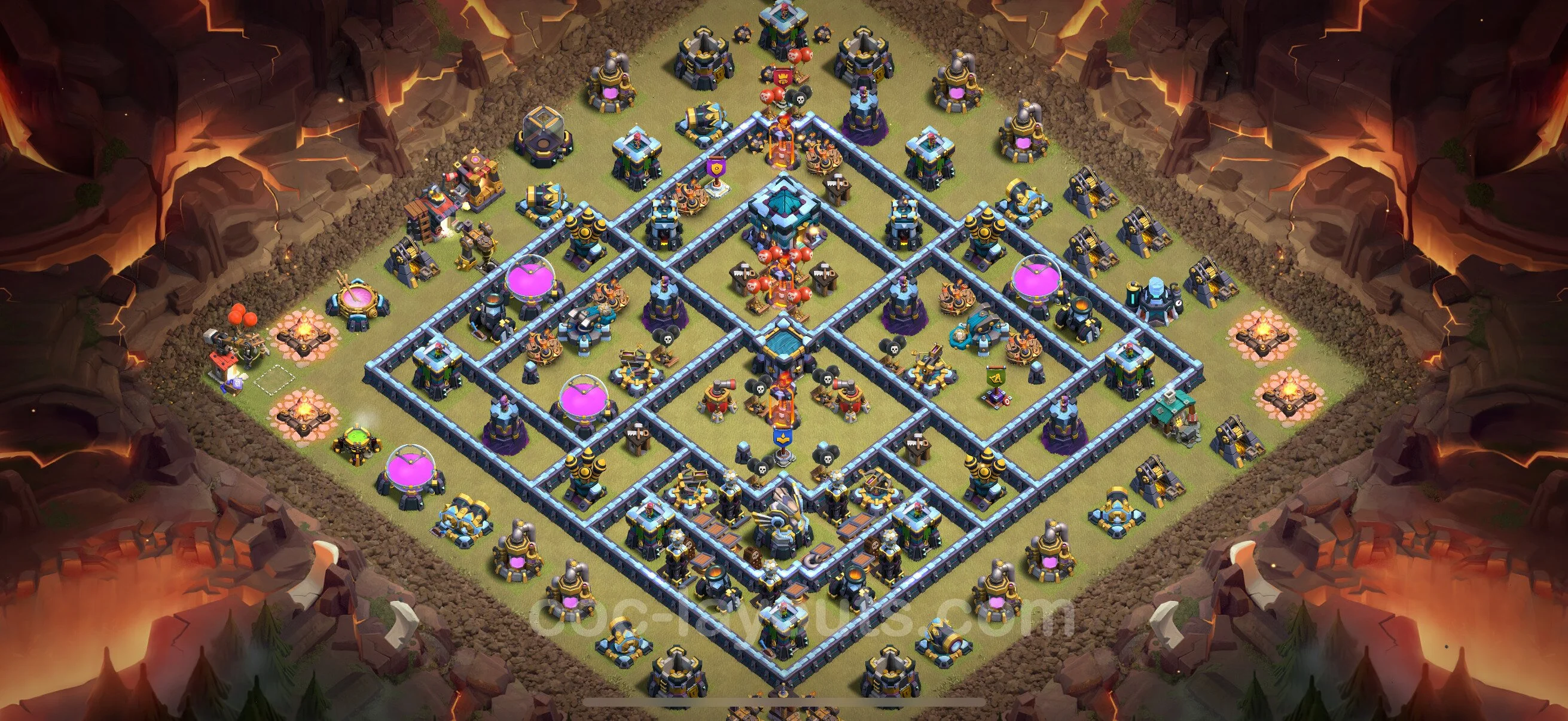 Top War Base TH13 with Link, Anti Everything - CWL Defence Plan - Clash of Clans - (#275) — Guerre BH13