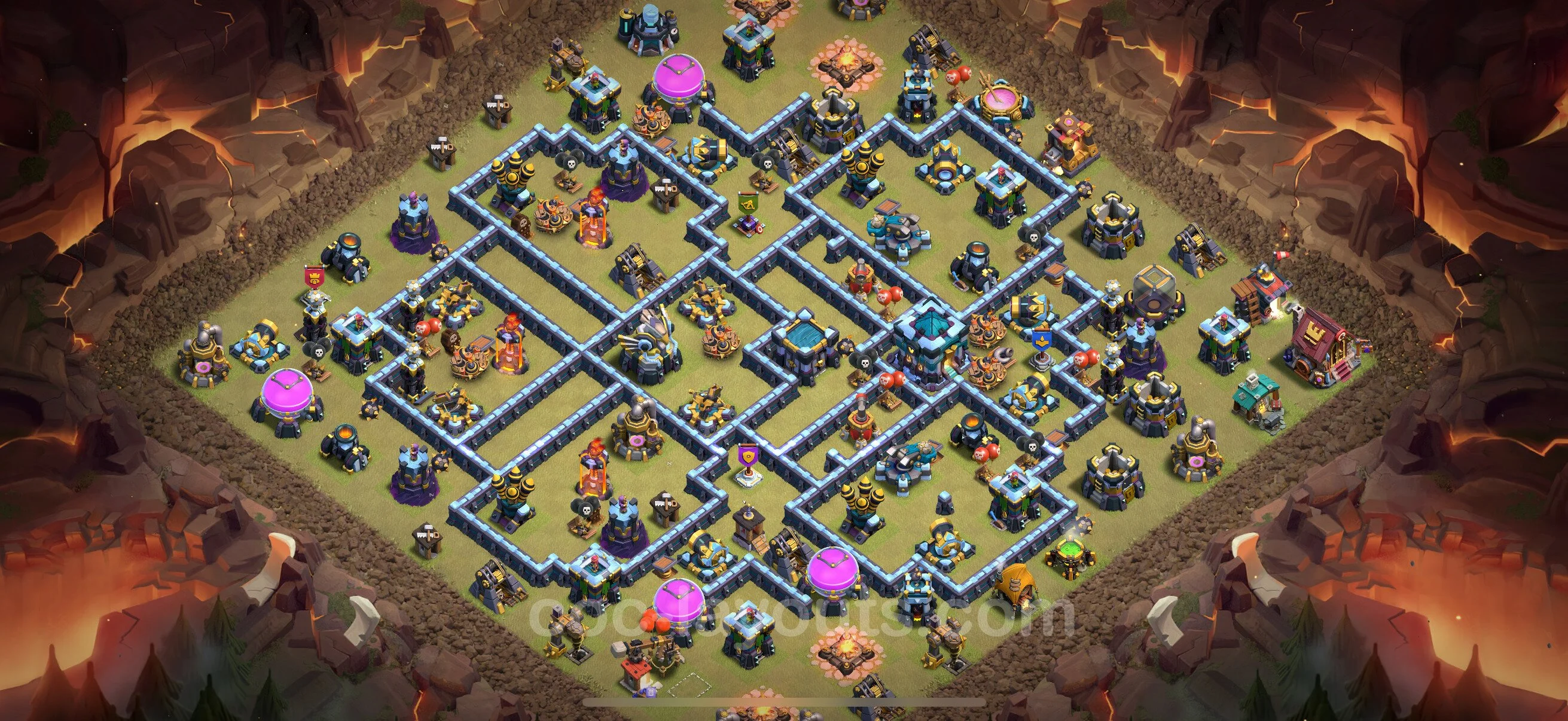 Top War Base TH13 with Link - Anti 3 Stars CWL Plan - Clash of Clans - (#277) — Krieg BH13