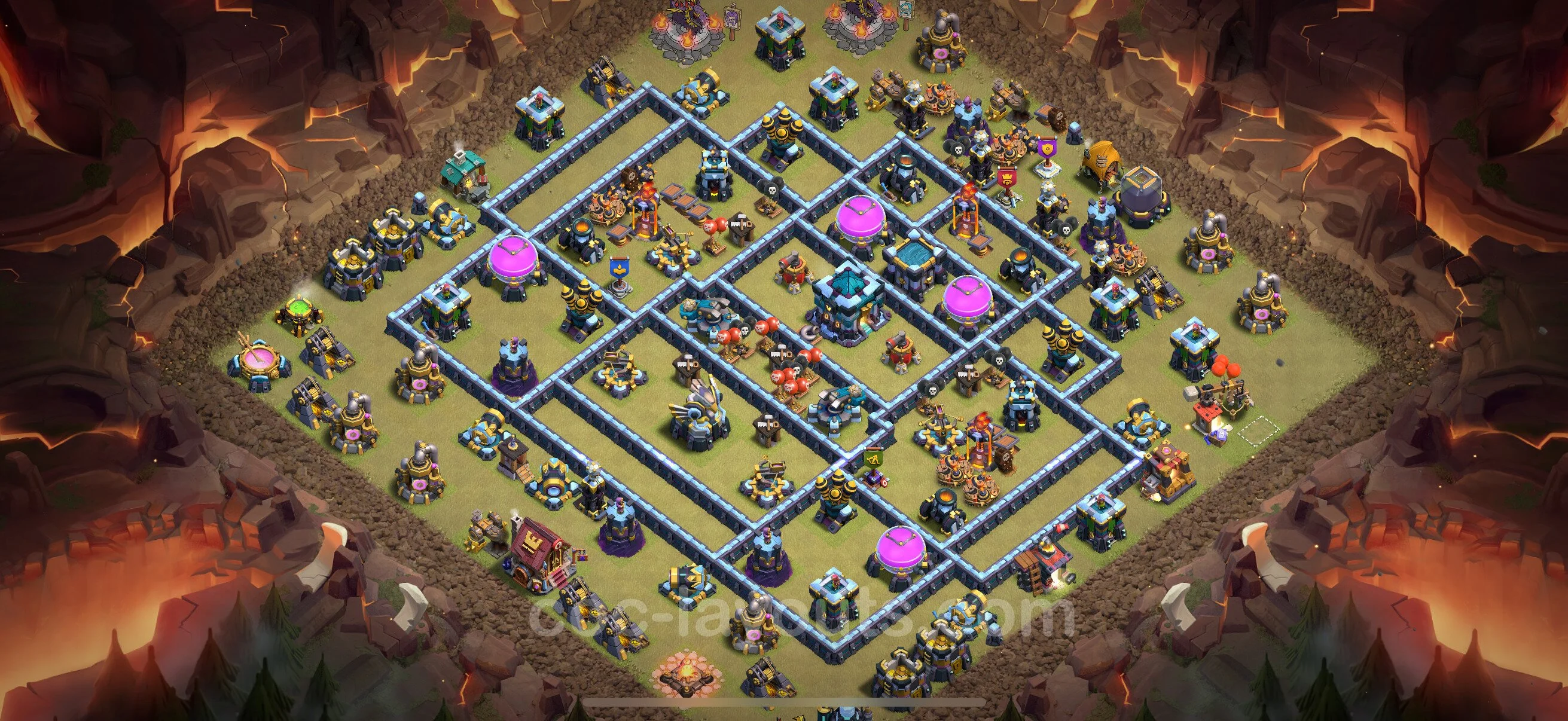 Top War Base TH13 with Link, Anti Everything - CWL Defence Plan - Clash of Clans - (#280) — War BH13