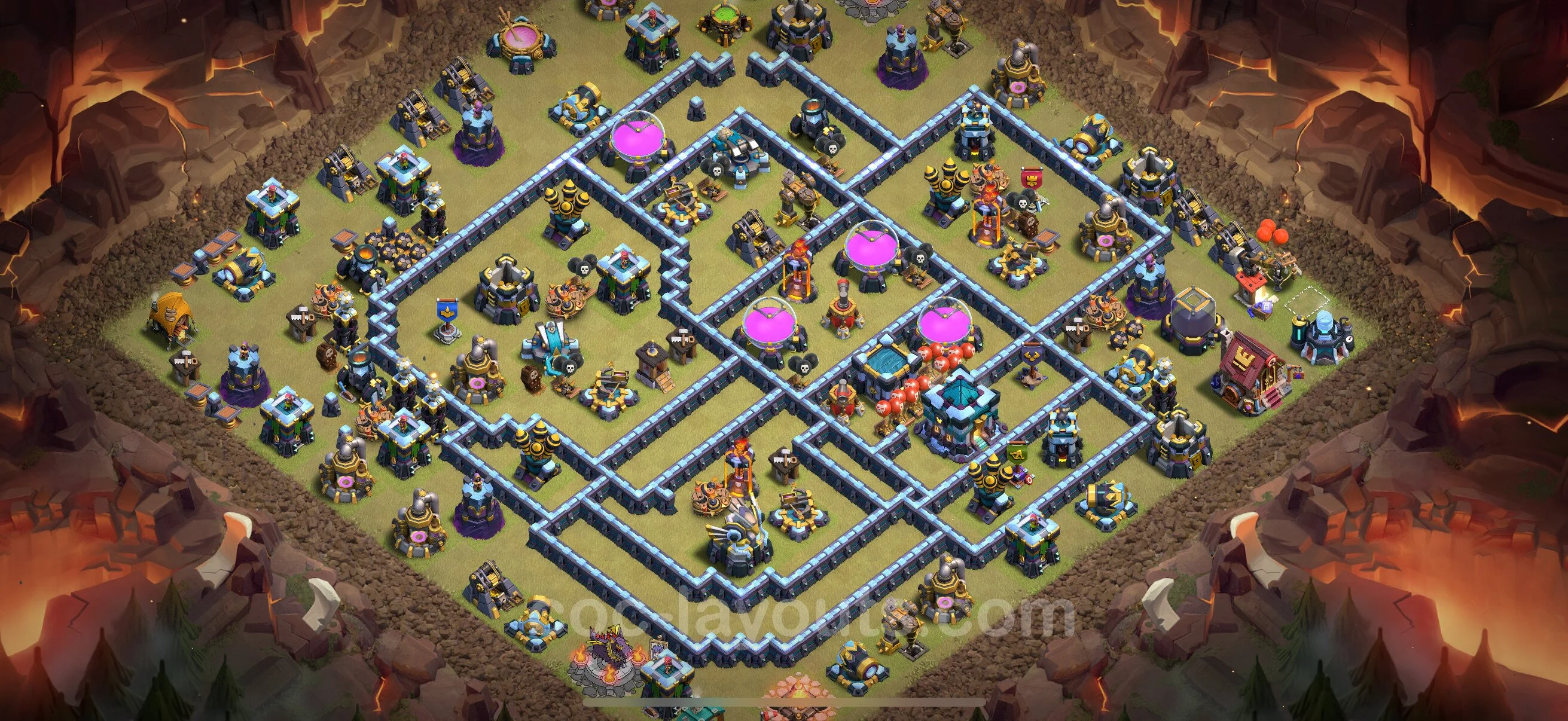 Top War Base TH13 with Link - Anti 3 Stars CWL Plan - Clash of Clans - (#283) — Savaş BH13