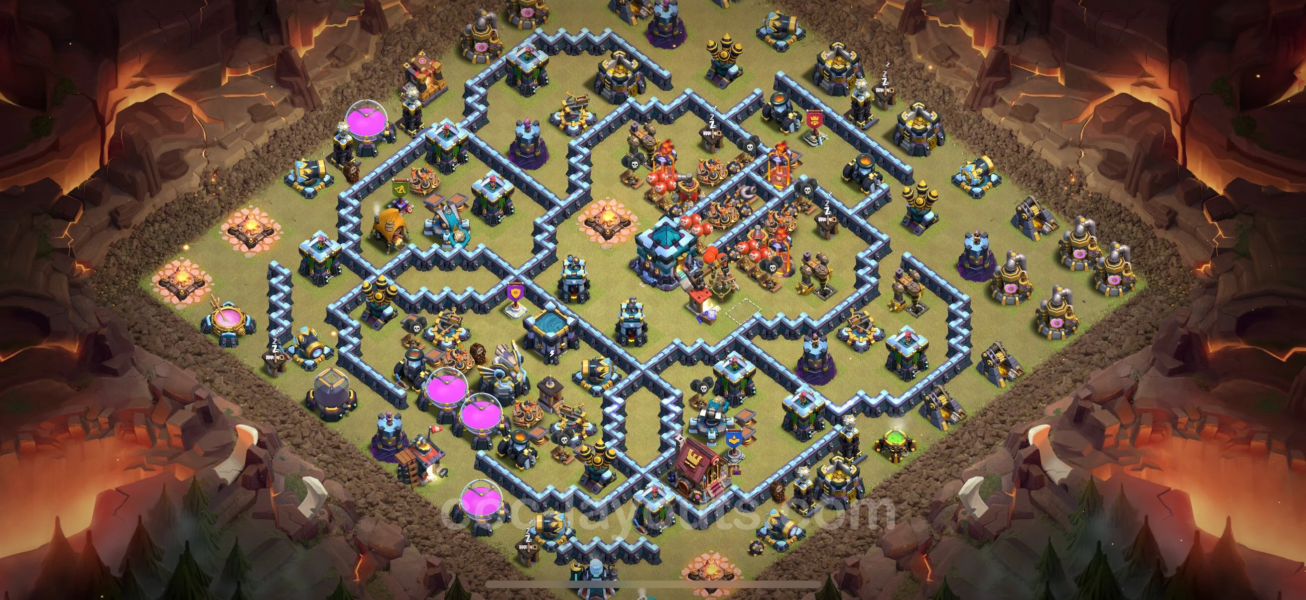 Top War Base TH13 with Link, Anti Everything - Anti 3 Stars CWL Plan - Clash of Clans - (#285) — Wojna BH13