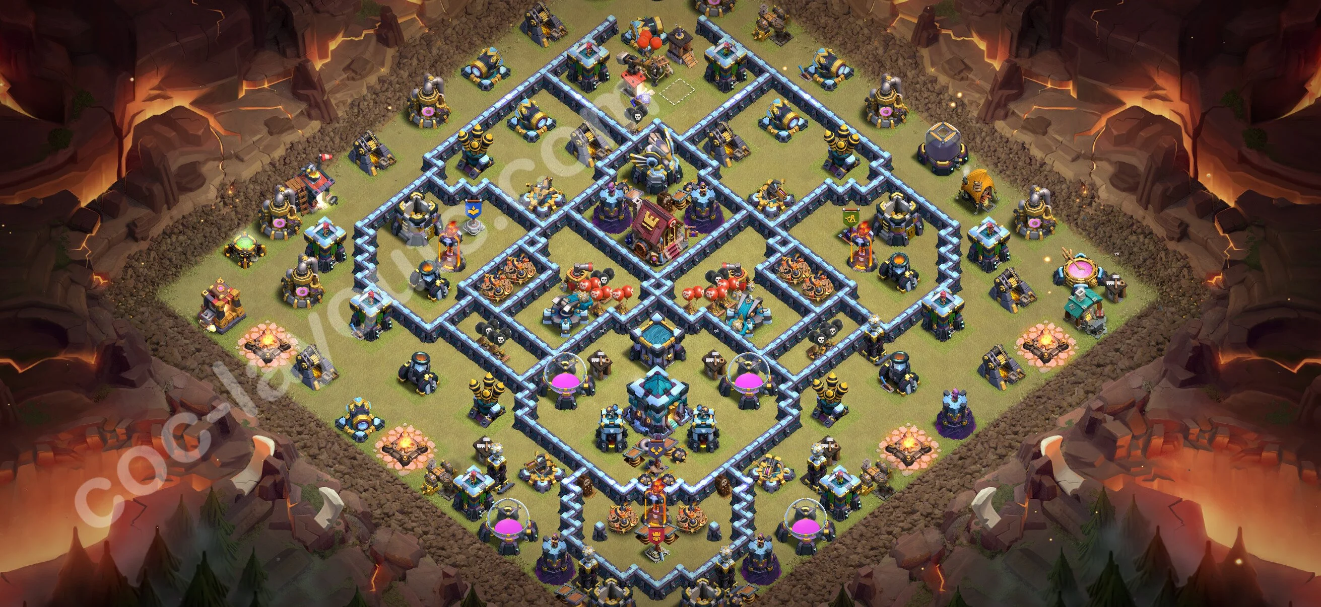 Top War Base TH13 with Link - Anti 3 Stars CWL Plan 2026 - Clash of Clans - (#303) — Guerre BH13