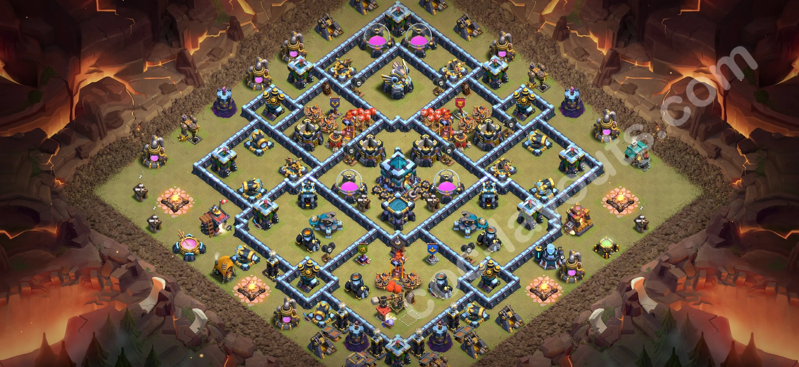 Top War Base TH13 with Link, Hybrid - Anti 3 Stars CWL Plan 2026 - Clash of Clans - (#304) — Wojna BH13