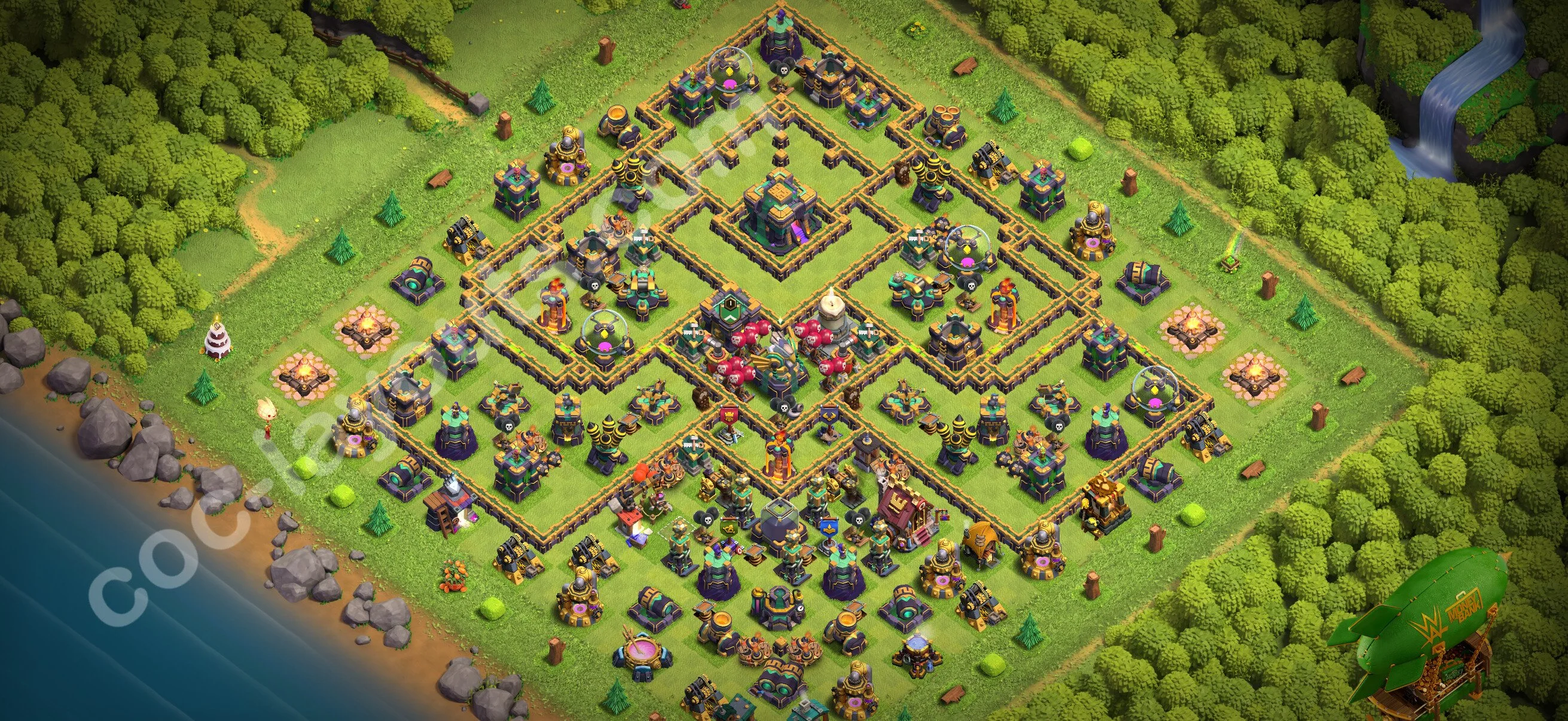 Top Base TH14 with Link - Anti Everything Defence Plan - Clash of Clans 2026 - (#100) — Difesa TH14