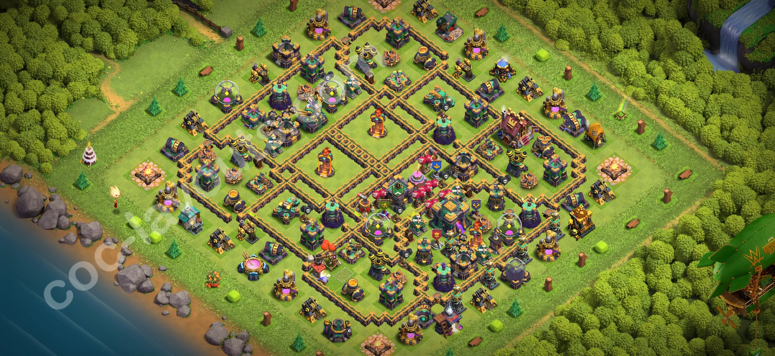 Anti 3 Stars Base TH14 with Link - best plan / layout / design - Clash of Clans 2026 - (#102) — Захист TH14
