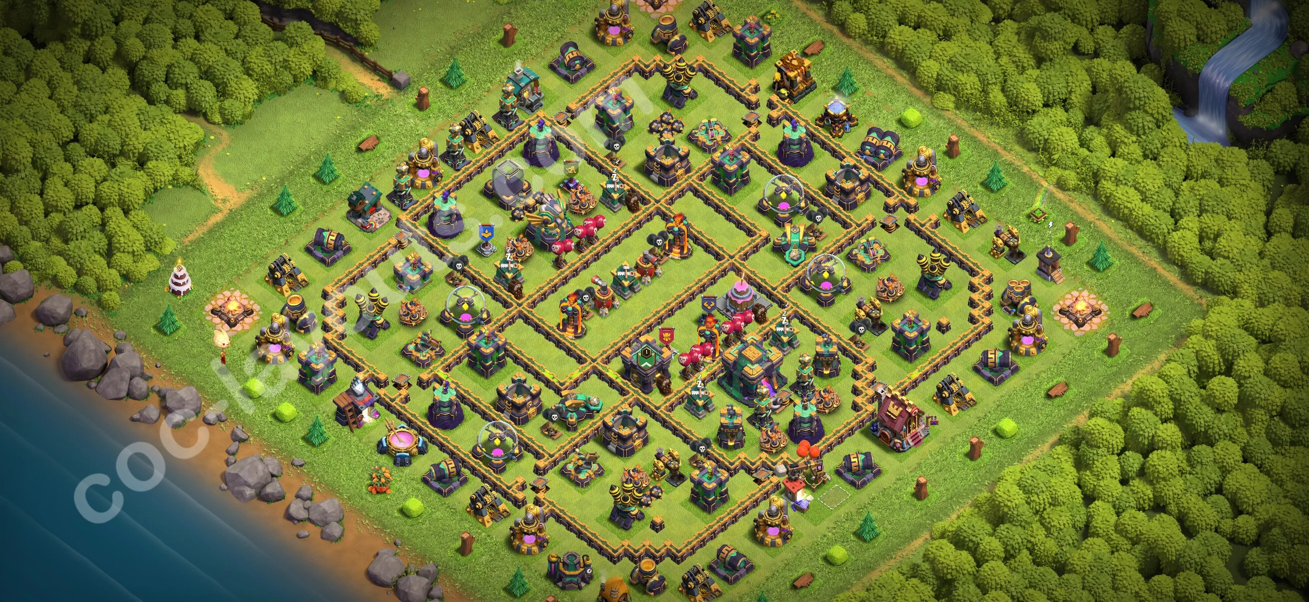 Anti 3 Stars Base TH14 with Link - best plan / layout / design - Clash of Clans 2026 - (#104) — Защита TH14