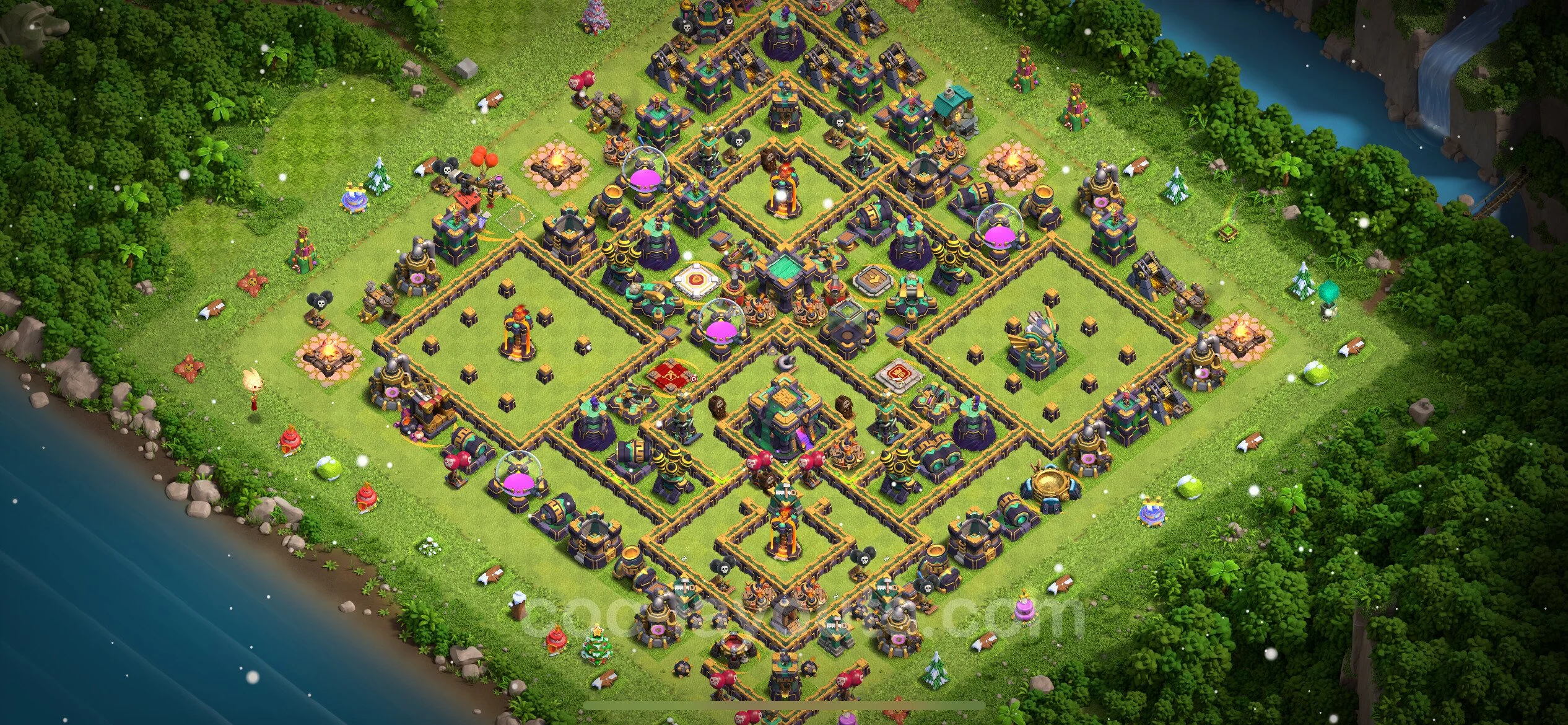 Defense (Trophy) Base TH14 with Link, Legend League, Hybrid - plan / layout / design - Clash of Clans - (#30) — Защита TH14