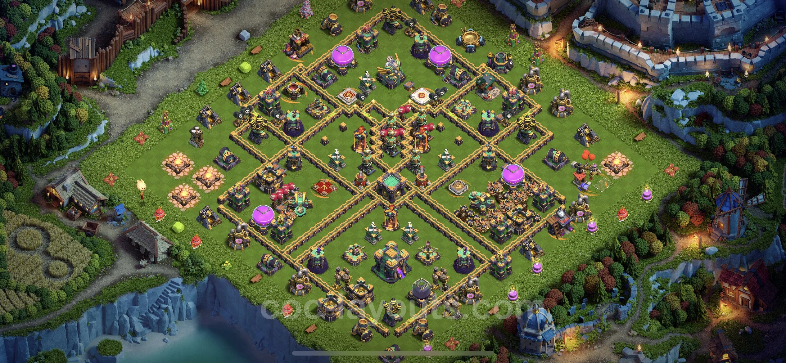 Base TH14 with Link - Anti Dragon Defence Plan / Anti Air - Clash of Clans - (#35) — Verteidigung TH14