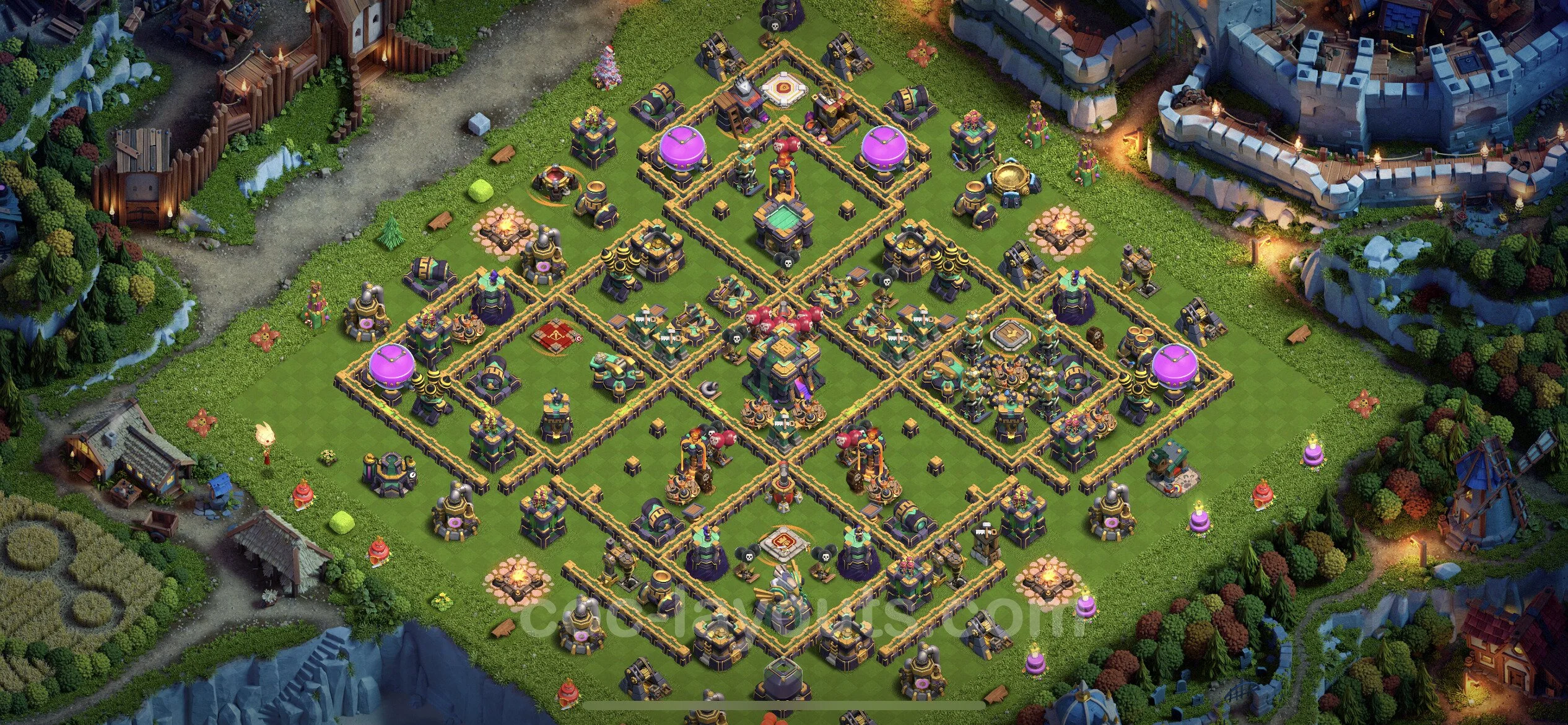 Anti 2 Stars Base TH14 with Link, Legend League - best plan / layout / design - Clash of Clans - (#37) — Pertahanan TH14