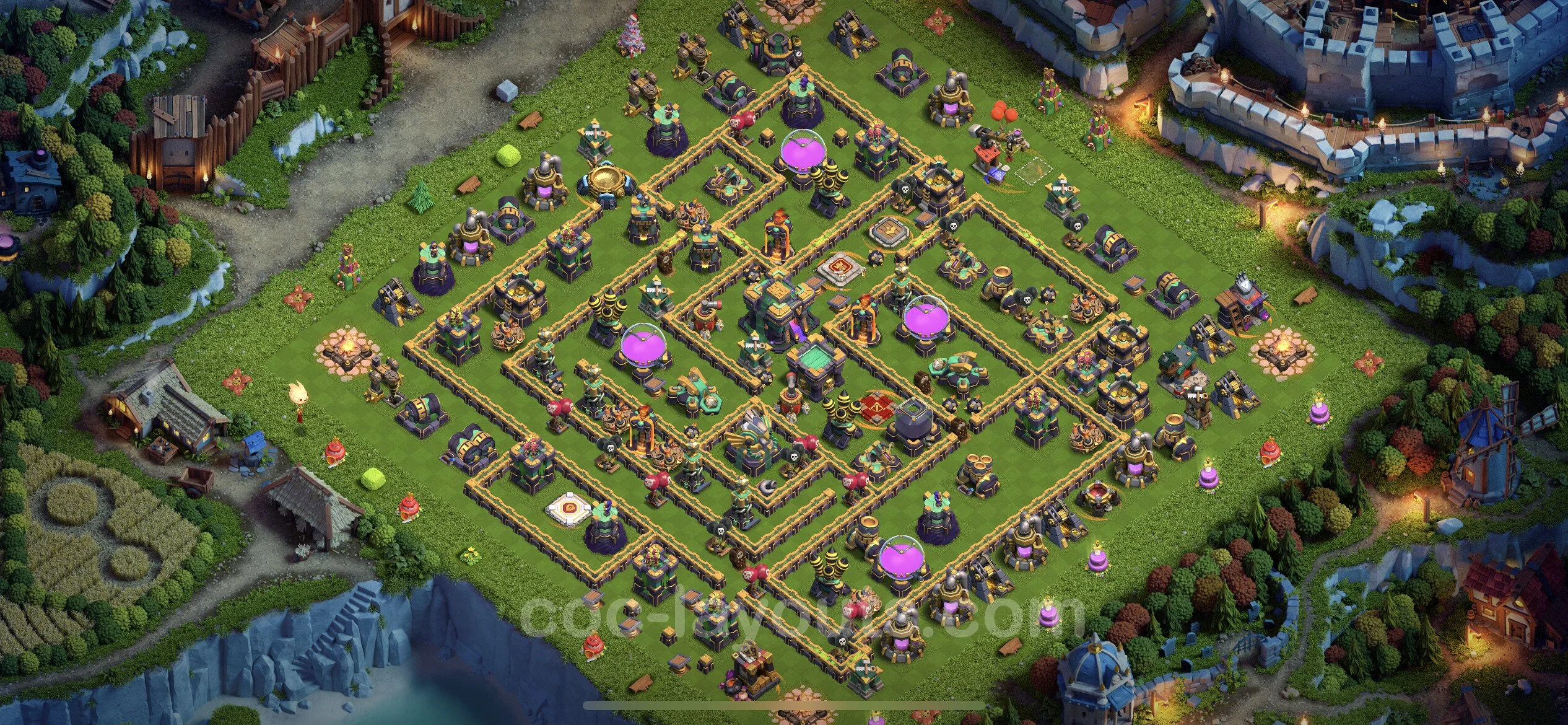 Defense (Trophy) Base TH14 with Link - plan / layout / design - Clash of Clans - (#39) — Verdediging TH14