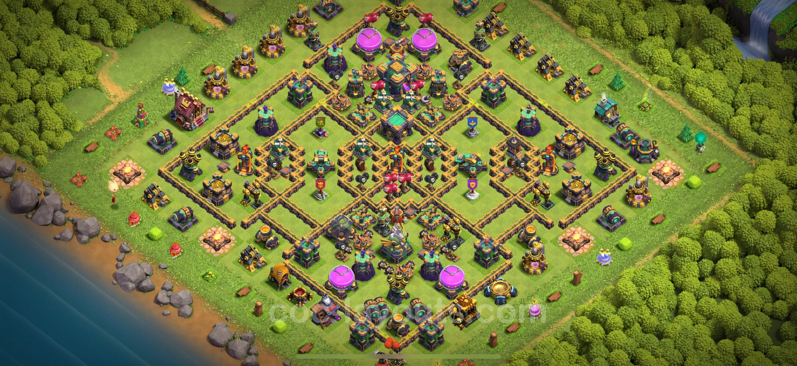 Top Base TH14 with Link, Legend League - Anti Everything Defence Plan - Clash of Clans - (#56) — Defense TH14