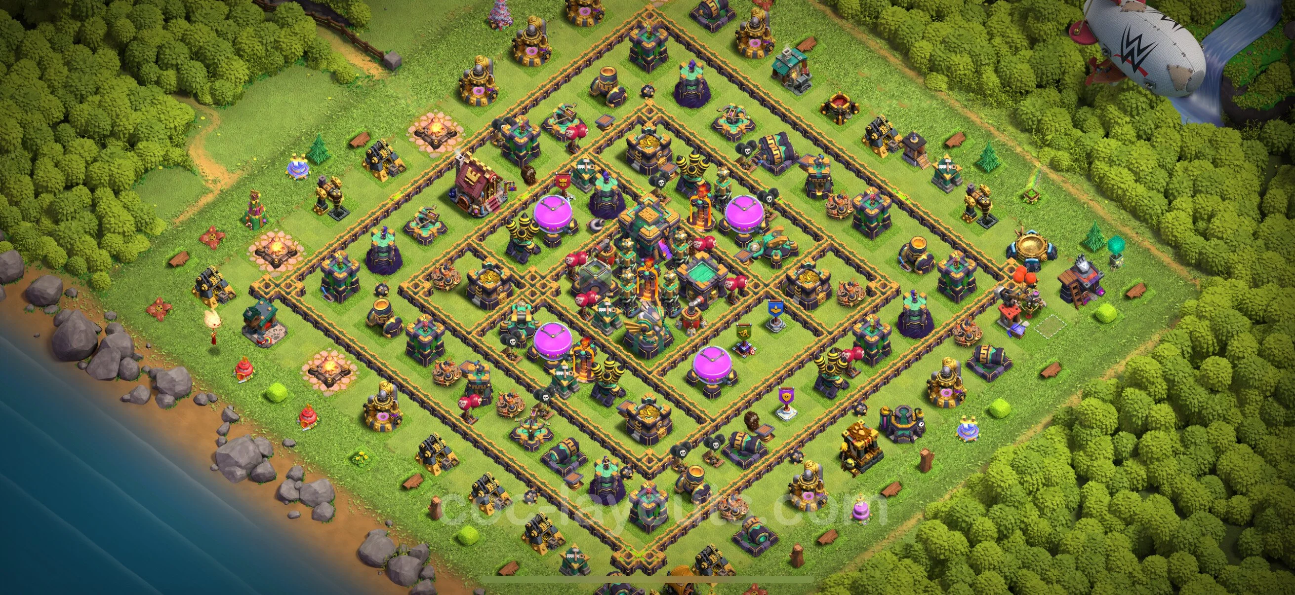 Anti 2 Stars Base TH14 with Link - best plan / layout / design - Clash of Clans - (#57) — Défense TH14