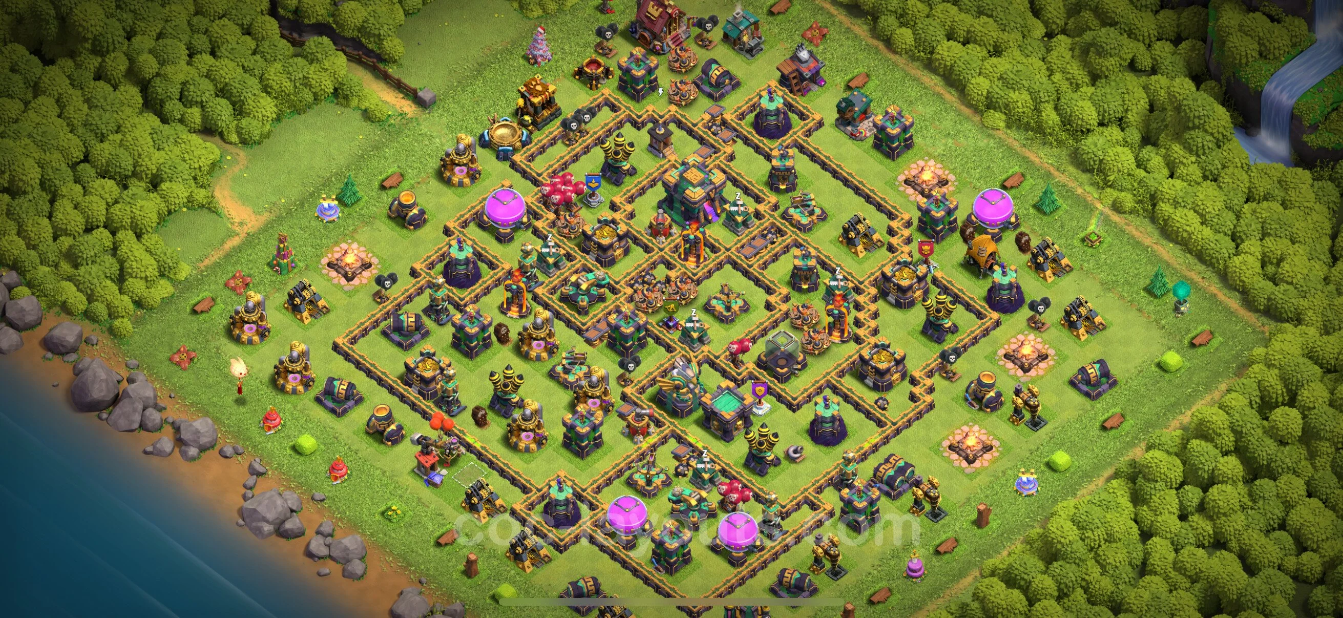 Top Base TH14 with Link - Anti Everything Defence Plan - Clash of Clans - (#66) — Захист TH14