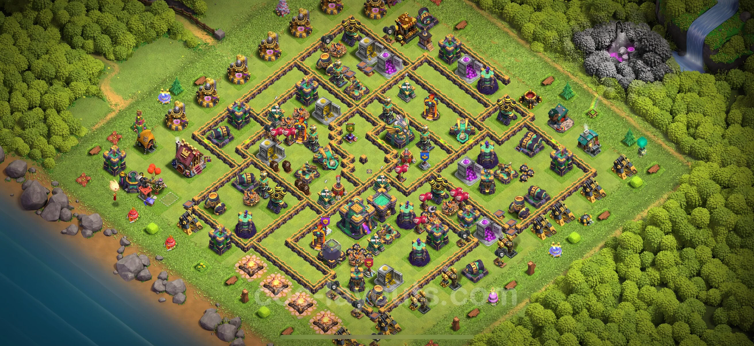 Anti 3 Stars Base TH14 with Link - best plan / layout / design - Clash of Clans - (#70) — Défense TH14