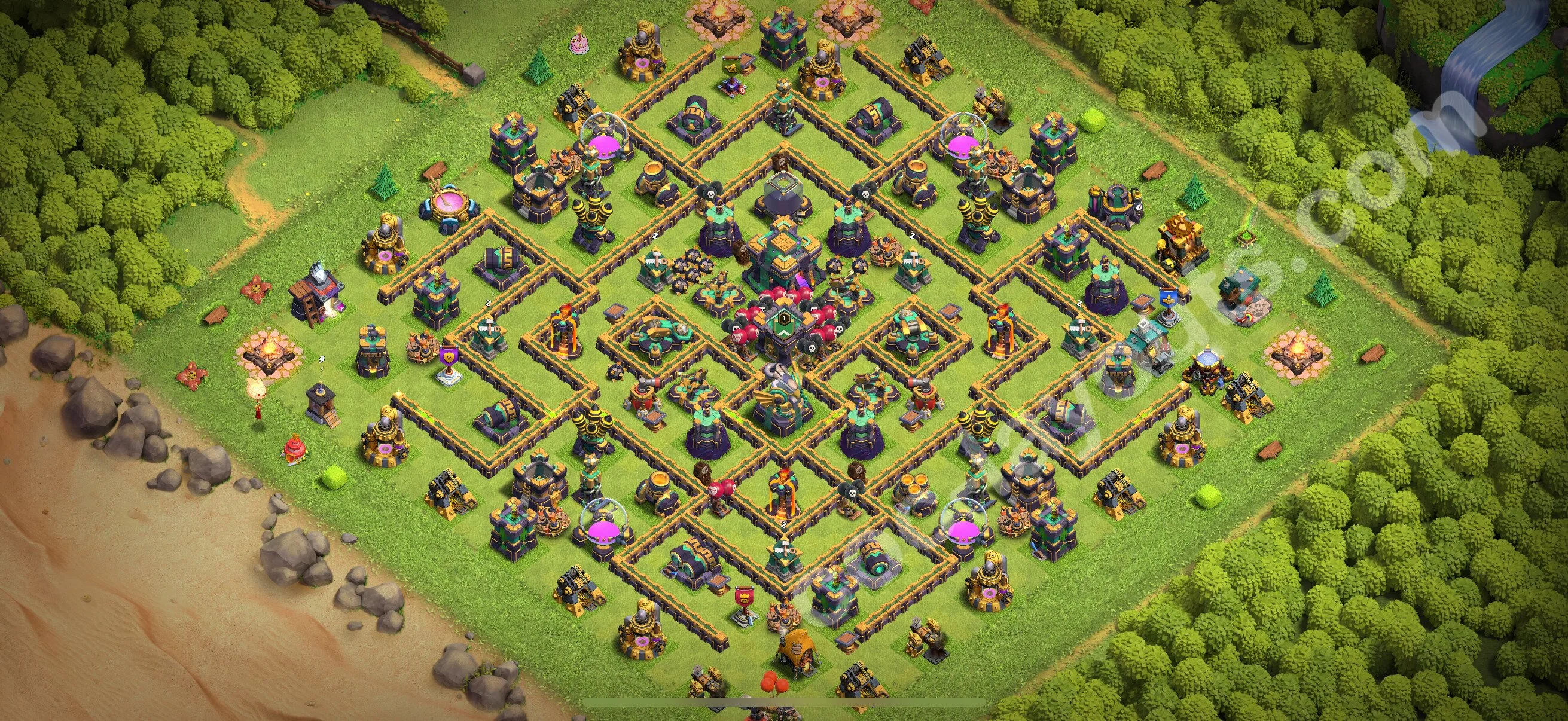 Top Base TH14 with Link - Anti Everything Defence Plan - Clash of Clans 2026 - (#79) — Défense TH14
