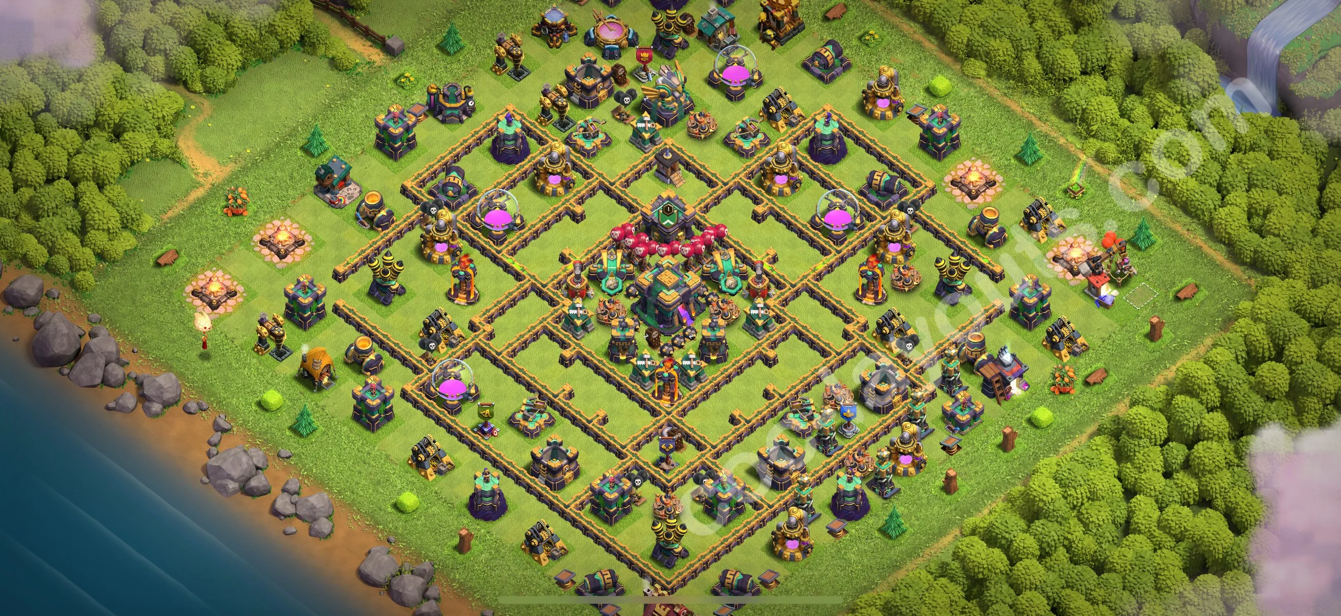 Anti 2 Stars Base TH14 with Link - best plan / layout / design - Clash of Clans 2026 - (#84) — Захист TH14