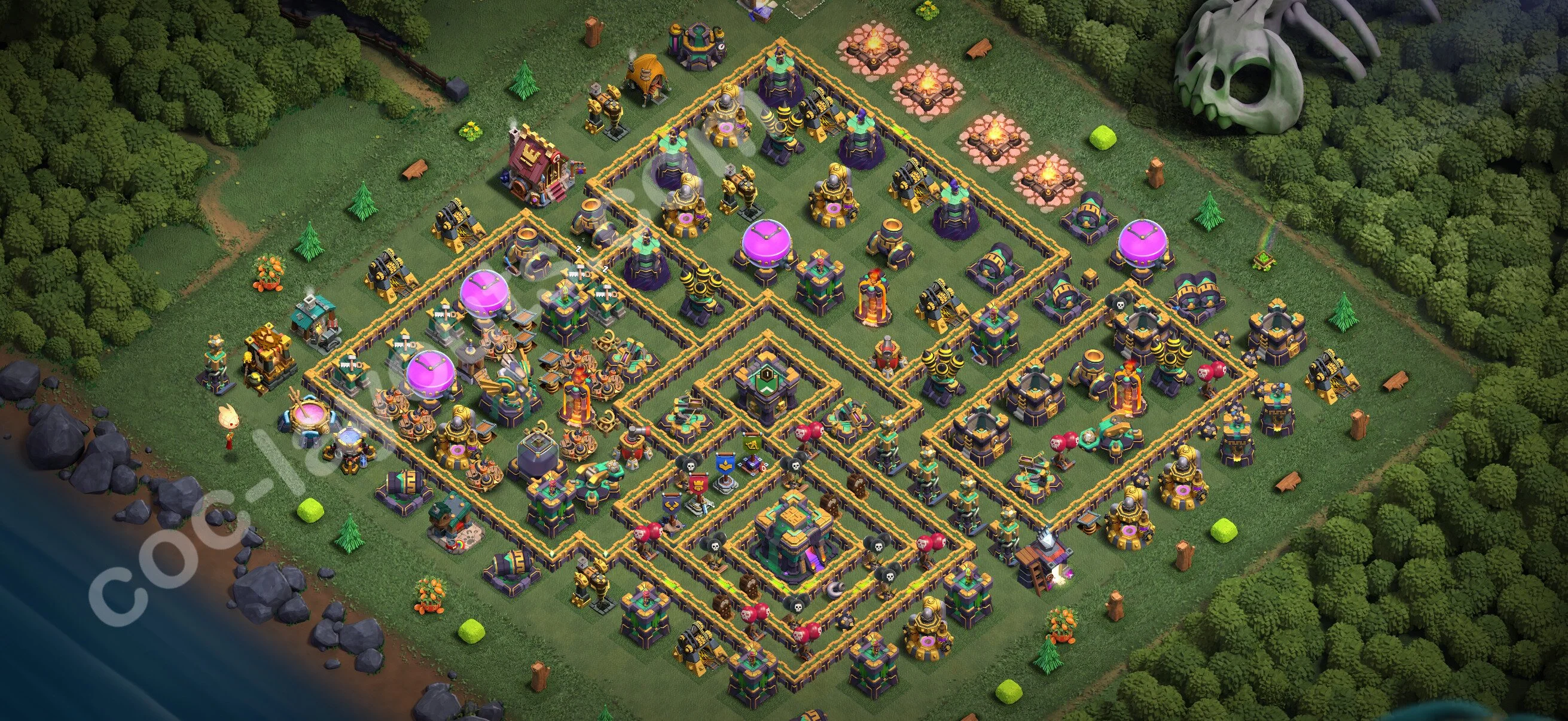 Defense (Trophy) Base TH14 with Link - plan / layout / design - Clash of Clans 2026 - (#88) — Захист TH14