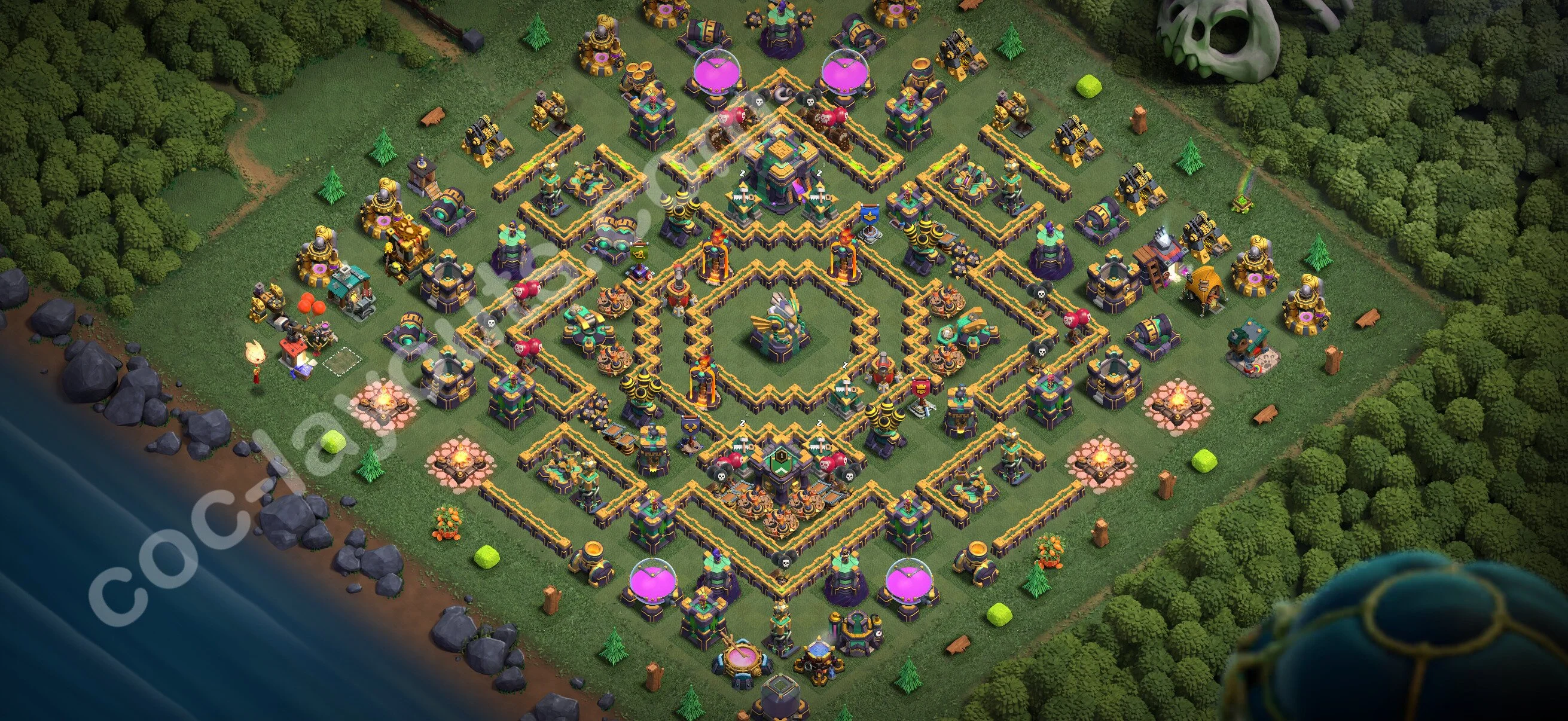 Anti 3 Stars Base TH14 with Link - best plan / layout / design - Clash of Clans 2026 - (#90) — Obrona TH14