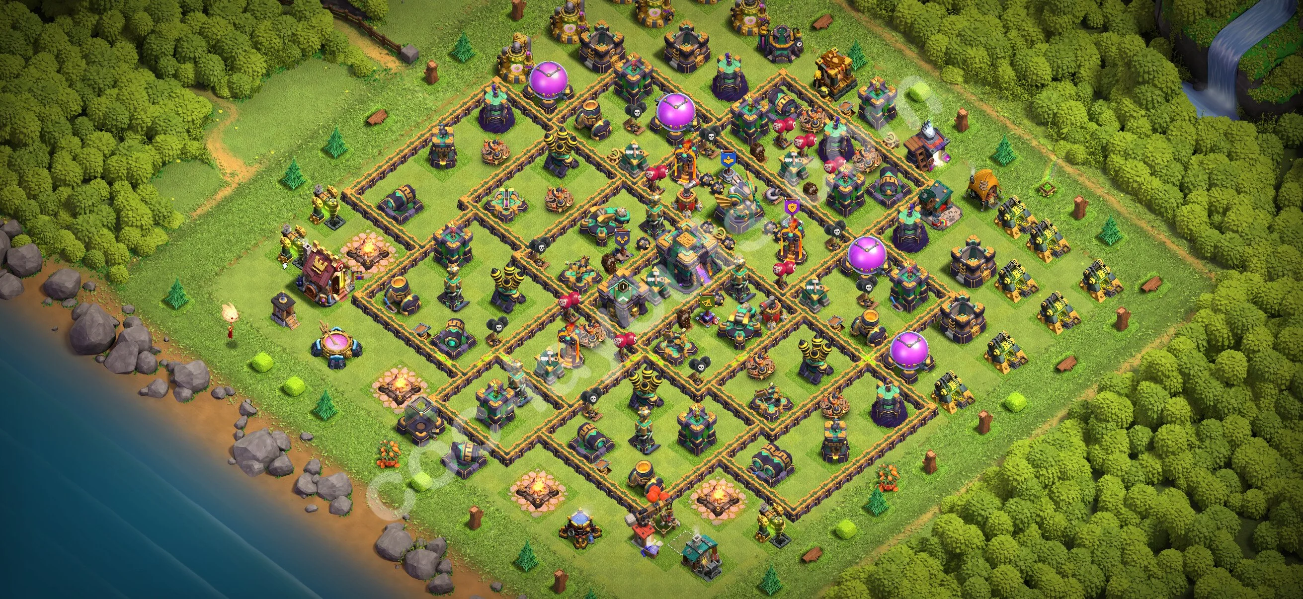 Anti 3 Stars Base TH14 with Link, Anti Everything - best plan / layout / design - Clash of Clans 2026 - (#95) — Defense TH14