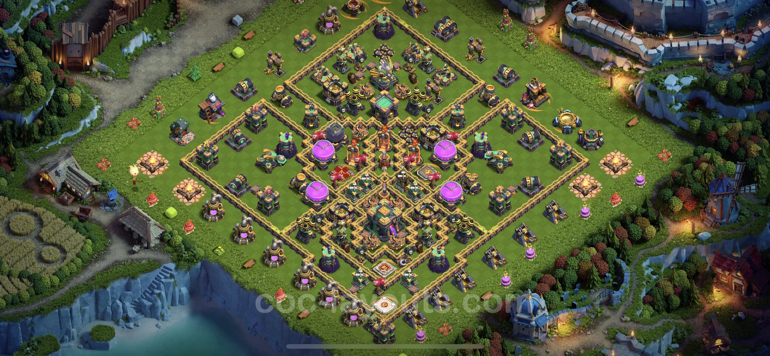 Farming Base TH14 with Link, Anti Everything - plan / layout / design - Clash of Clans - (#28) — Farma TH14