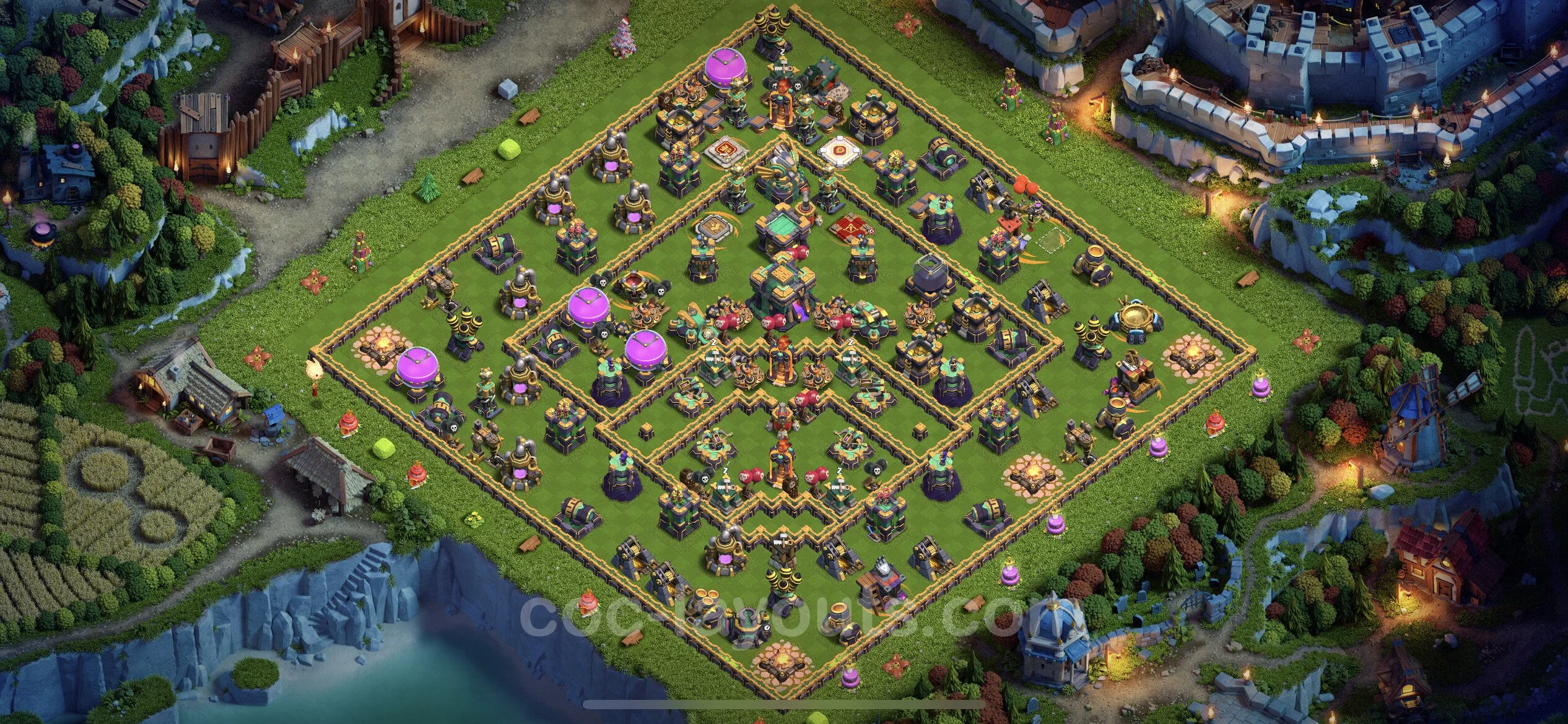 Farming Base TH14 Max Levels with Link - plan / layout / design - Clash of Clans - (#29) — Фарм TH14