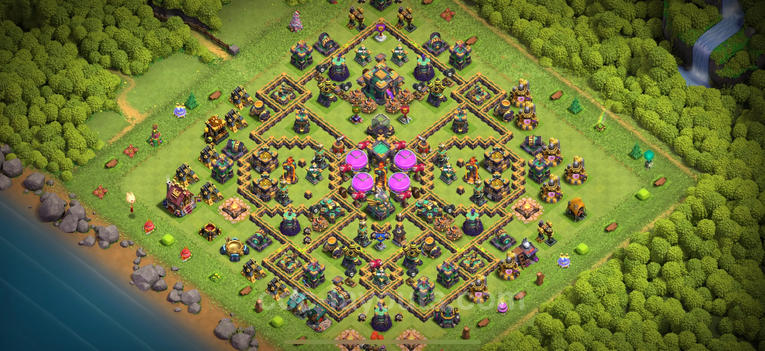 Farming Base TH14 Max Levels with Link, Anti 3 Stars - plan / layout / design - Clash of Clans - (#42) — Farm TH14