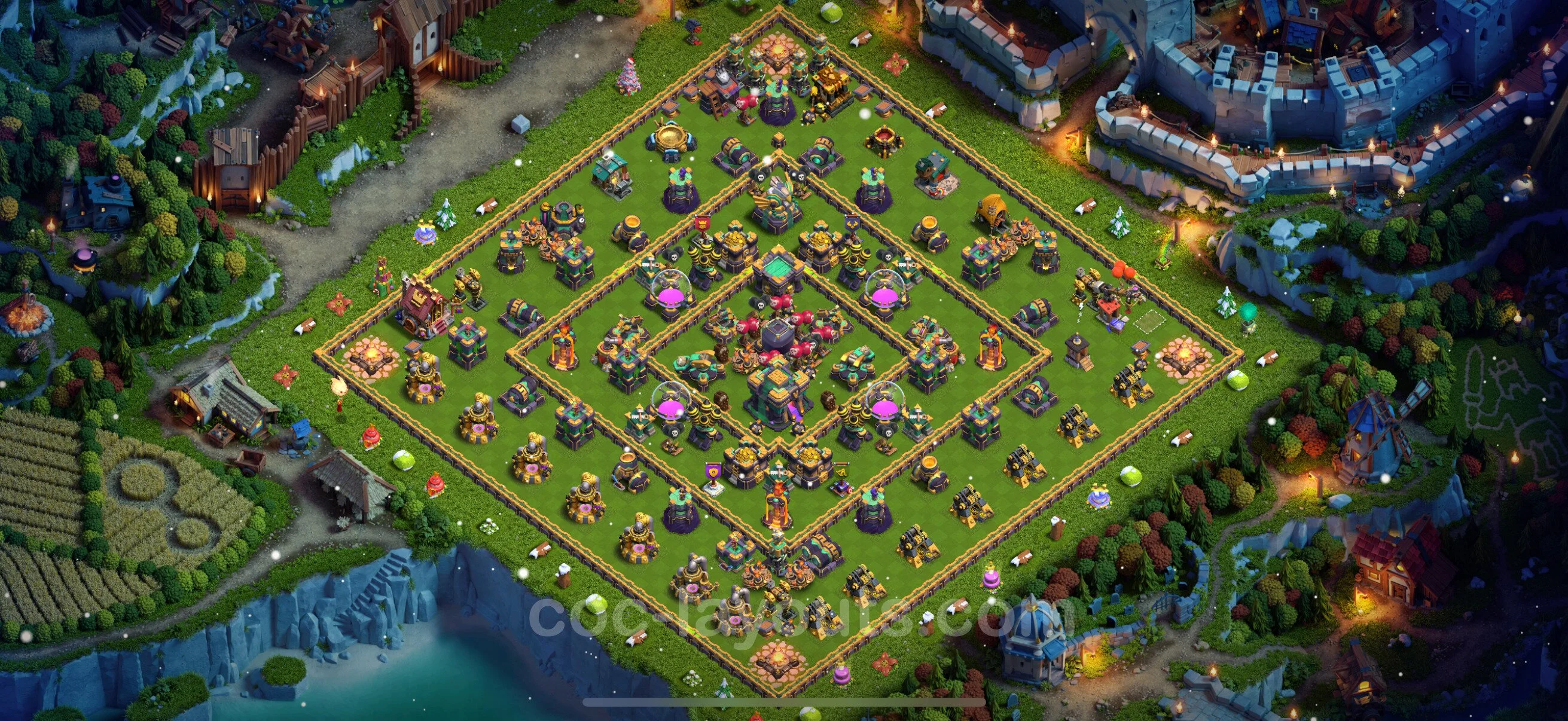 Farming Base TH14 Max Levels with Link, Anti 3 Stars - plan / layout / design - Clash of Clans - (#46) — Farm TH14
