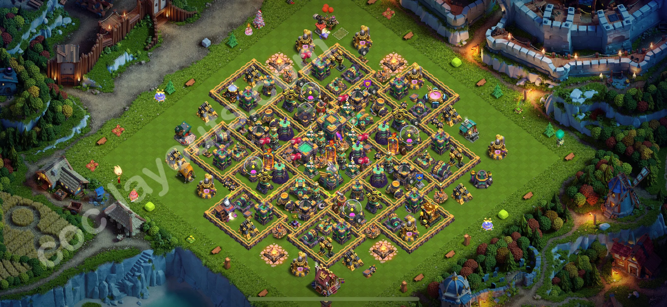 Farming Base TH14 Max Levels with Link, Anti 3 Stars - plan / layout / design - Clash of Clans 2026 - (#51) — Фарм TH14