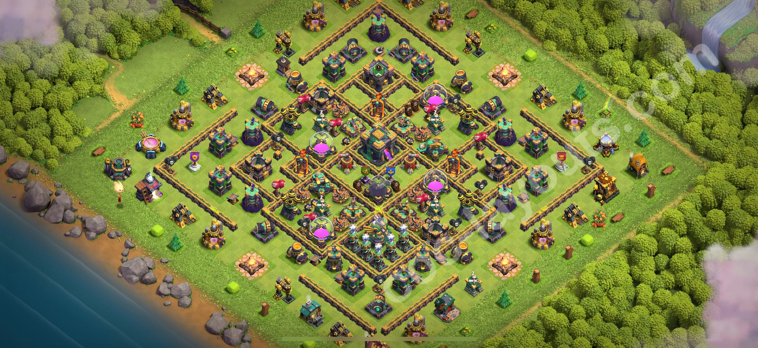 Farming Base TH14 with Link, Anti Everything - plan / layout / design - Clash of Clans 2026 - (#52) — Farming TH14