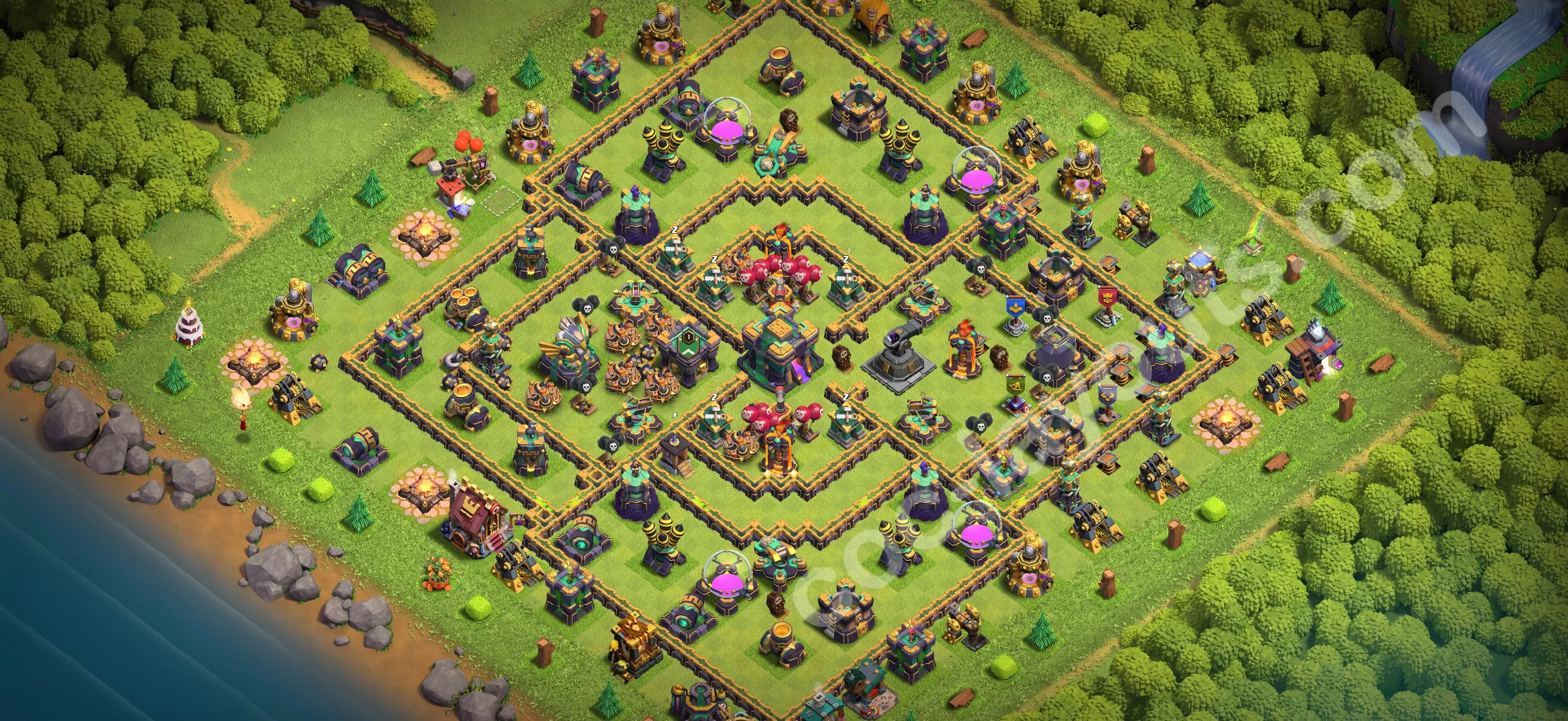 Farming Base TH14 Max Levels with Link, Anti 3 Stars - plan / layout / design - Clash of Clans 2026 - (#54) — Farming TH14