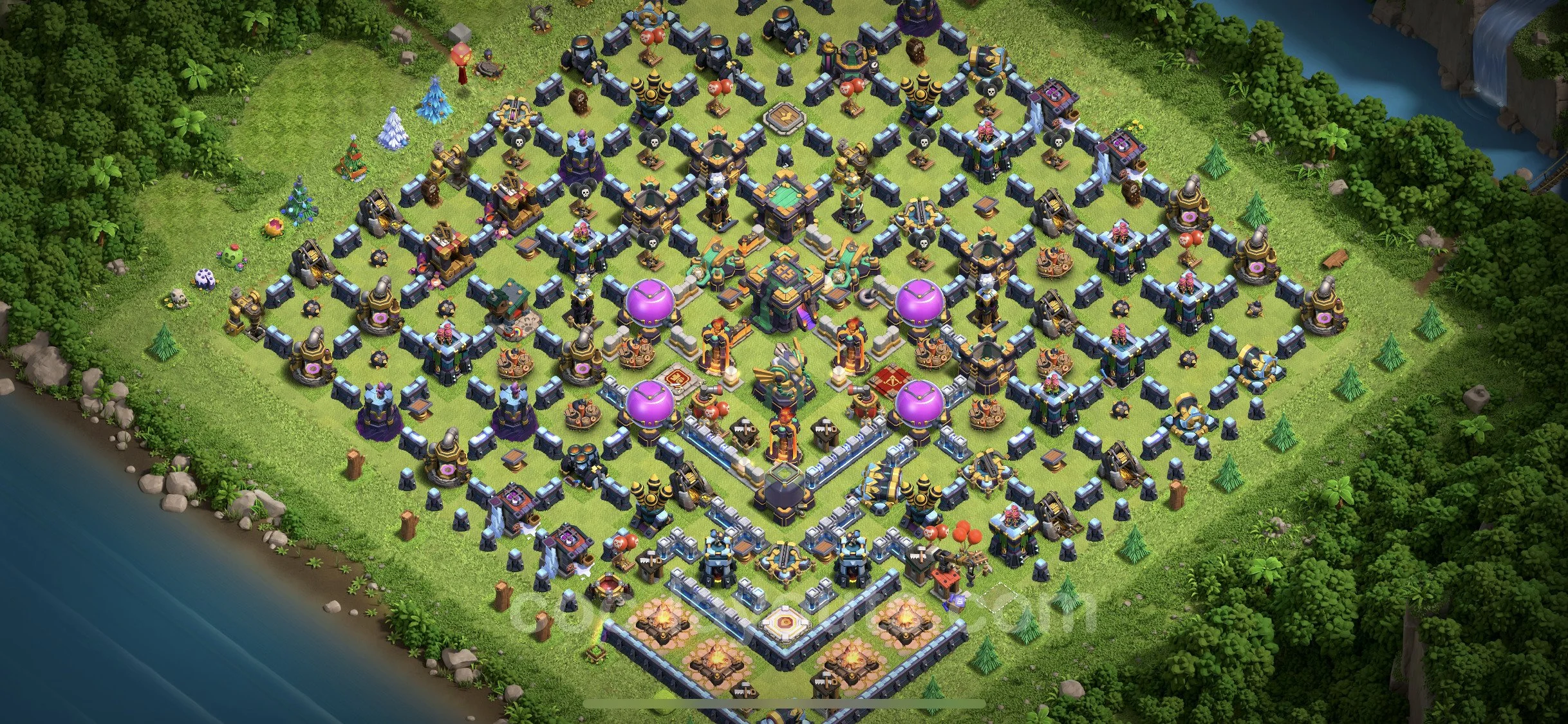 Top Troll Funny Base TH14 with Link - Funny Art Plan - Clash of Clans - (#10)